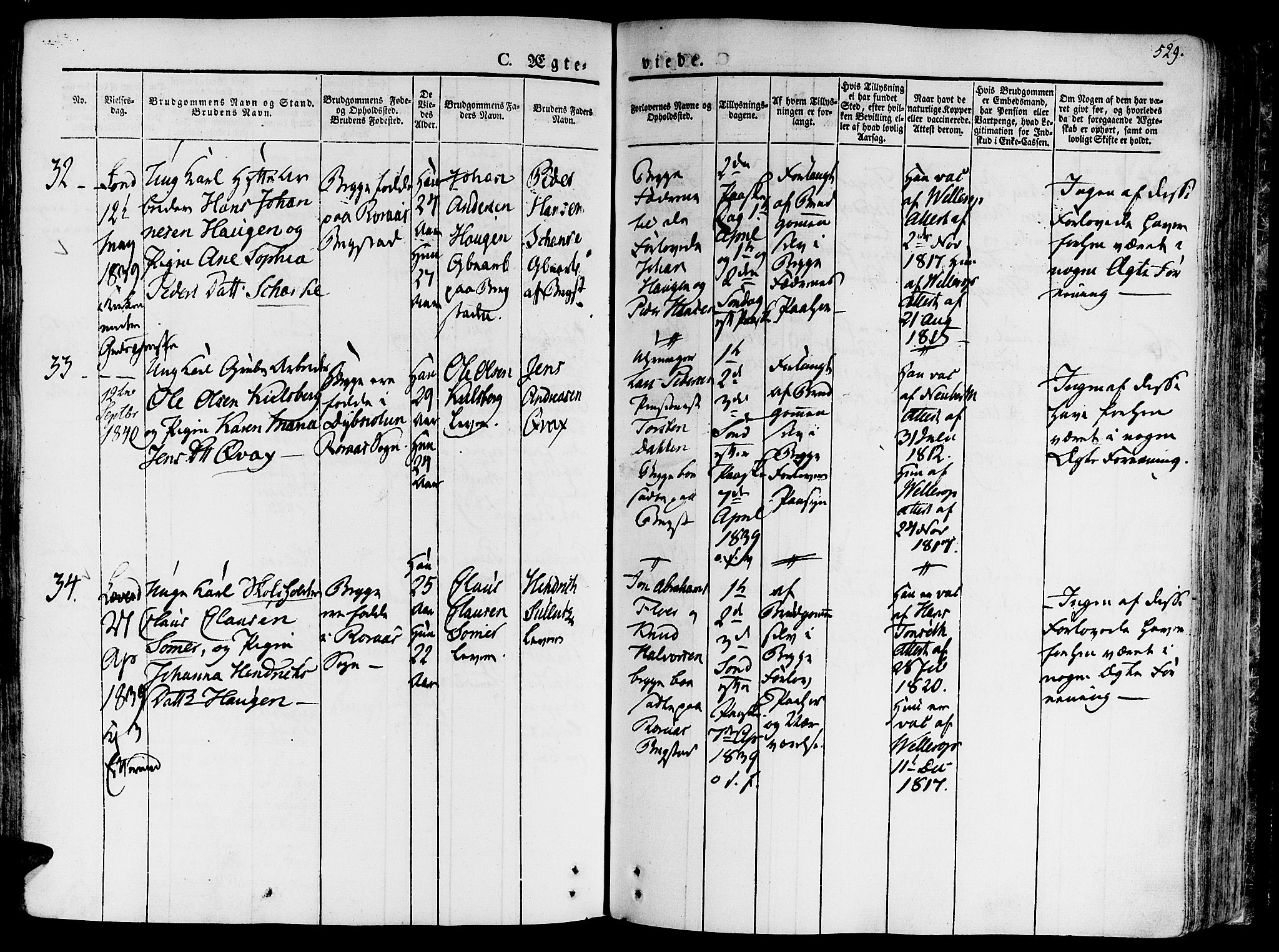 Ministerialprotokoller, klokkerbøker og fødselsregistre - Sør-Trøndelag, AV/SAT-A-1456/681/L0930: Ministerialbok nr. 681A08, 1829-1844, s. 529