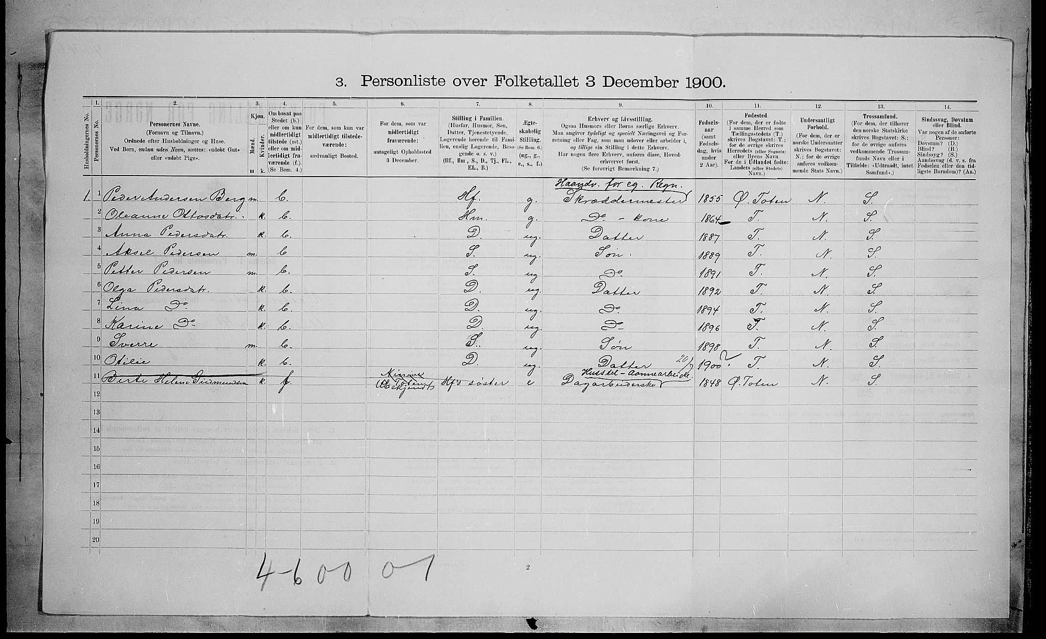 SAH, Folketelling 1900 for 0529 Vestre Toten herred, 1900, s. 982