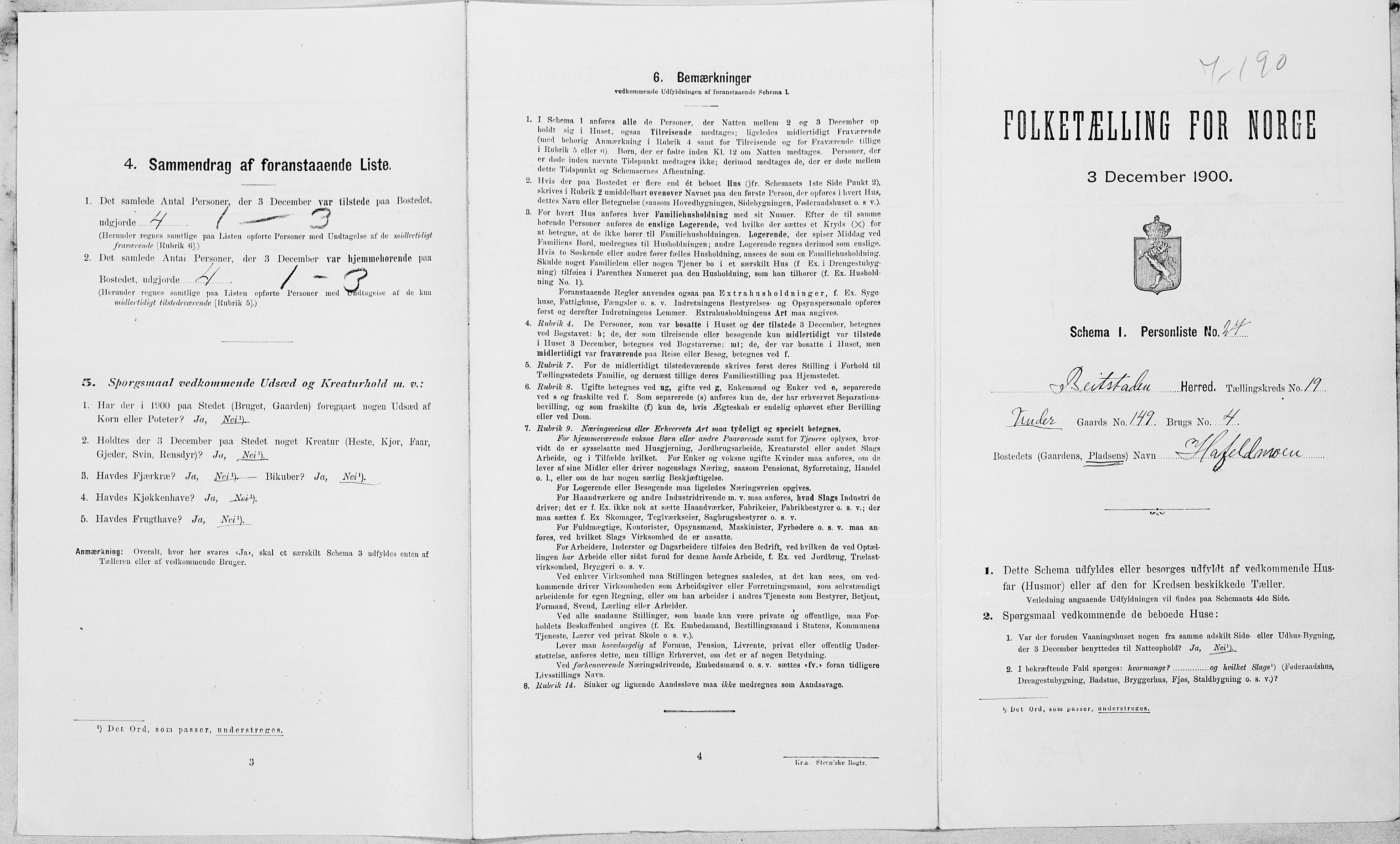 SAT, Folketelling 1900 for 1727 Beitstad herred, 1900, s. 1342
