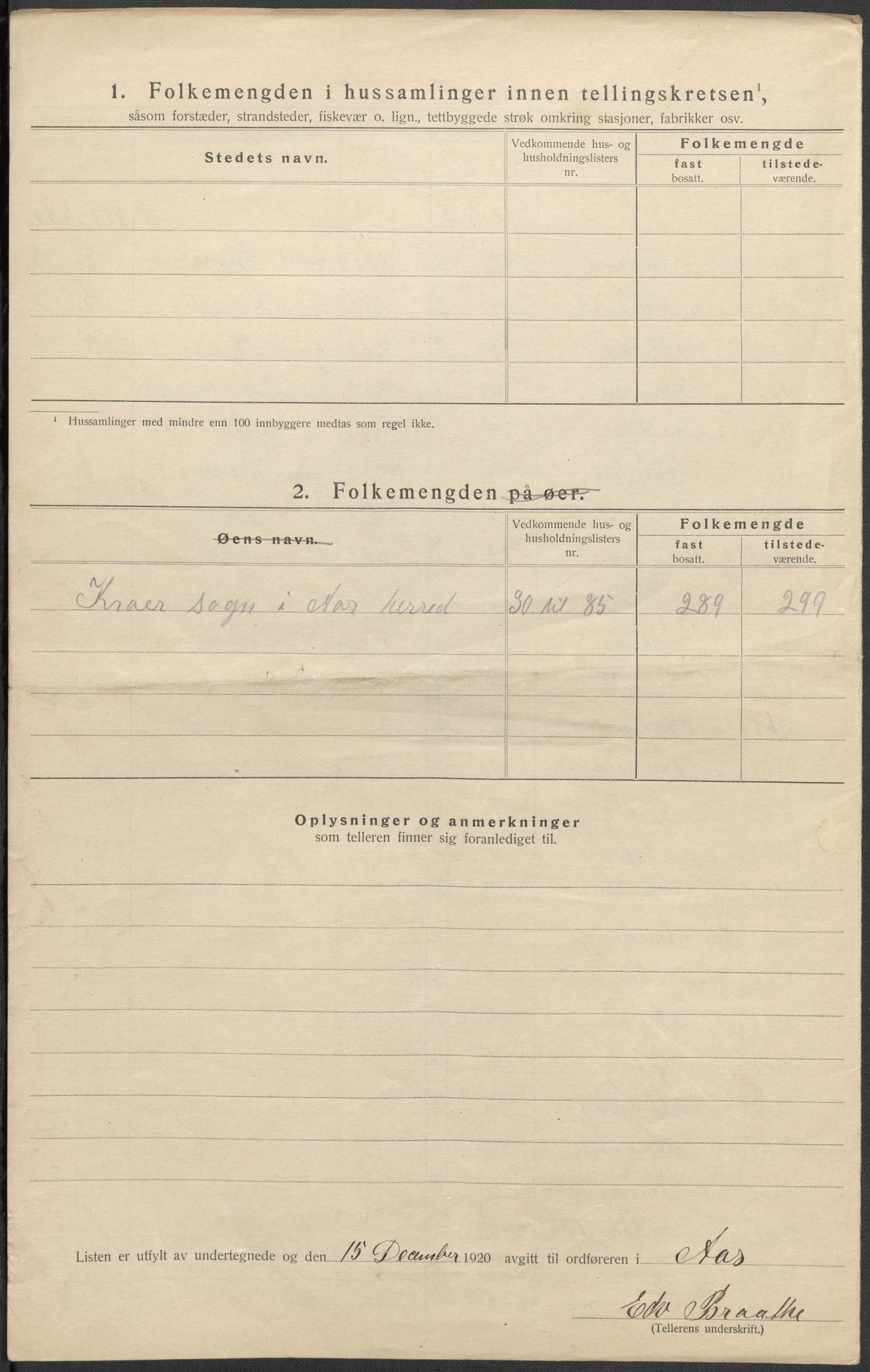 SAO, Folketelling 1920 for 0214 Ås herred, 1920, s. 19