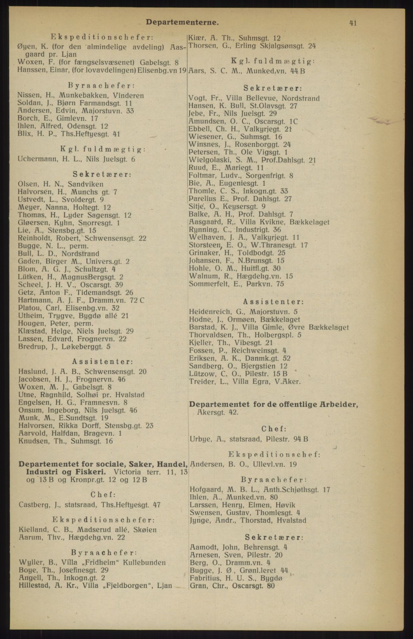 Kristiania/Oslo adressebok, PUBL/-, 1914, s. 41