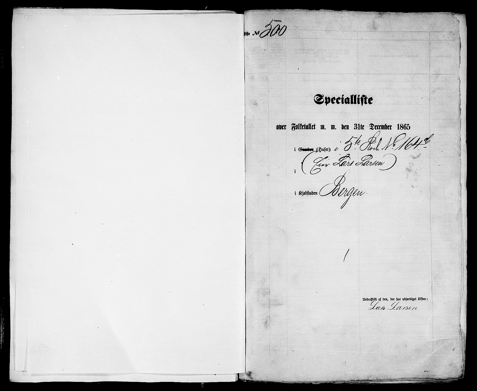 RA, Folketelling 1865 for 1301 Bergen kjøpstad, 1865, s. 1062