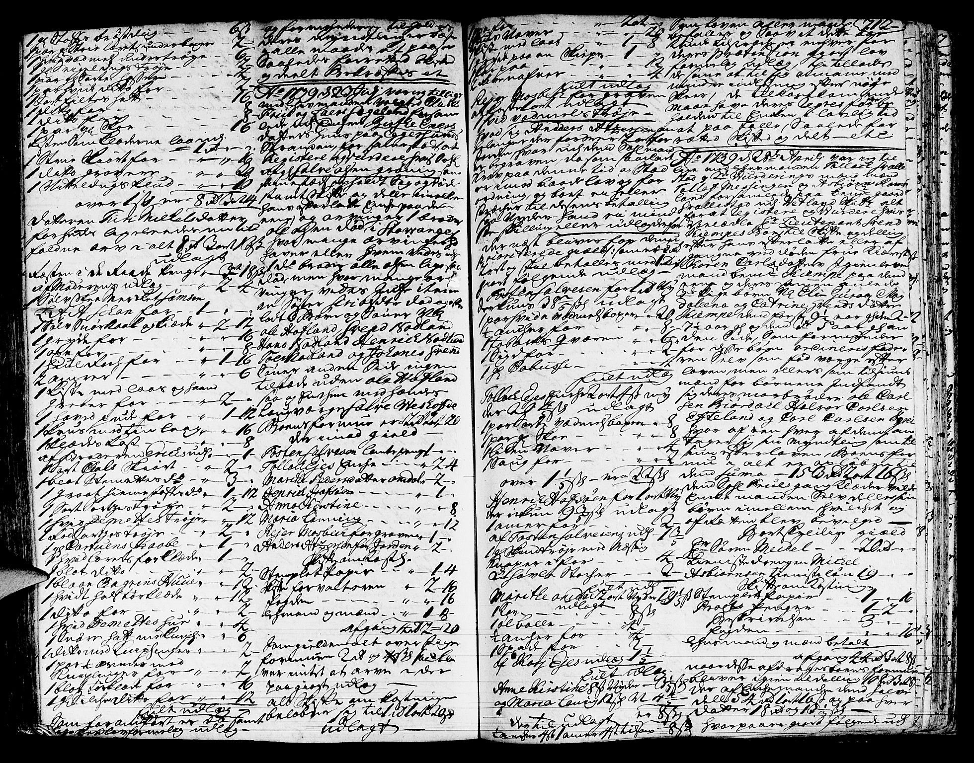 Jæren og Dalane sorenskriveri, SAST/A-100306/5/50BA/L0006B: SKIFTEPROTOKOLL, 1722-1739, s. 711b-712a
