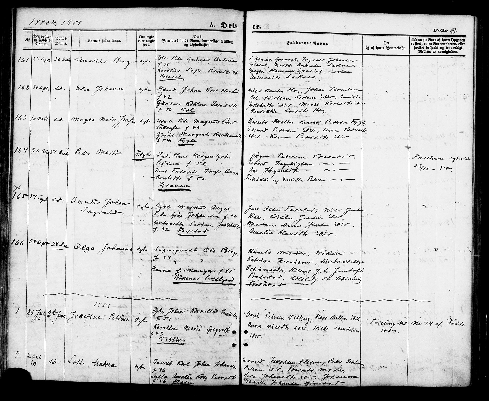 Ministerialprotokoller, klokkerbøker og fødselsregistre - Nordland, SAT/A-1459/881/L1166: Klokkerbok nr. 881C03, 1876-1885, s. 69