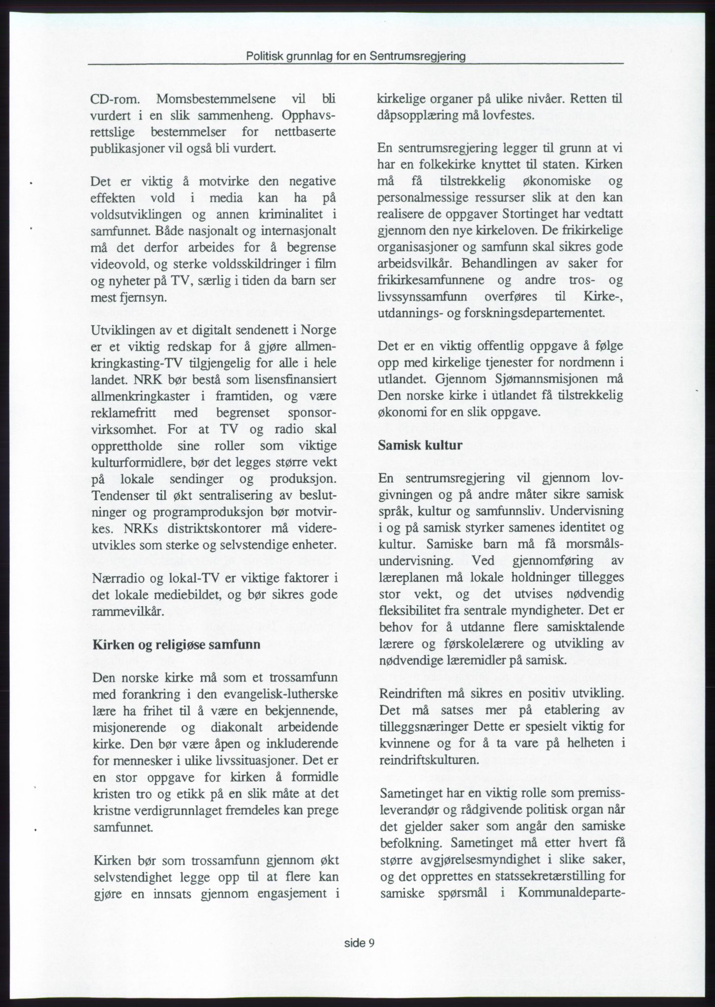 Forhandlingene mellom Kristelig Folkeparti, Senterpartiet og Venstre om dannelse av regjering, RA/PA-1073/A/L0001: Forhandlingsprotokoller, 1997, s. 163