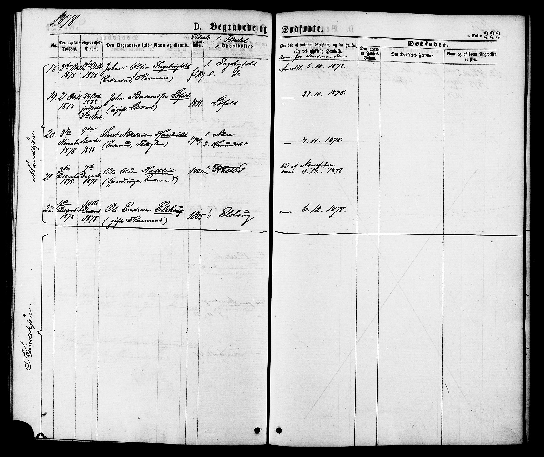 Ministerialprotokoller, klokkerbøker og fødselsregistre - Møre og Romsdal, AV/SAT-A-1454/598/L1068: Ministerialbok nr. 598A02, 1872-1881, s. 222