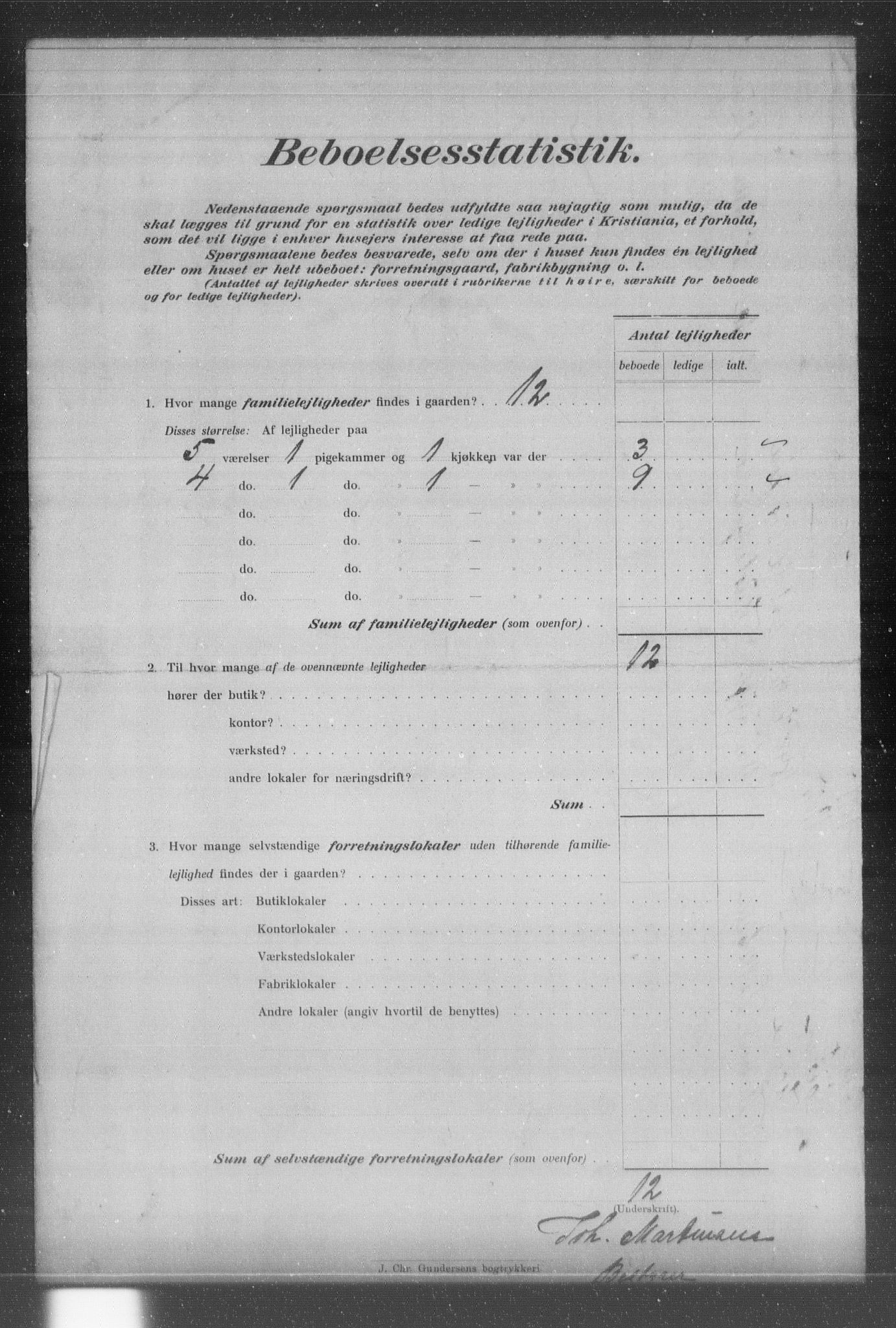 OBA, Kommunal folketelling 31.12.1903 for Kristiania kjøpstad, 1903, s. 19010