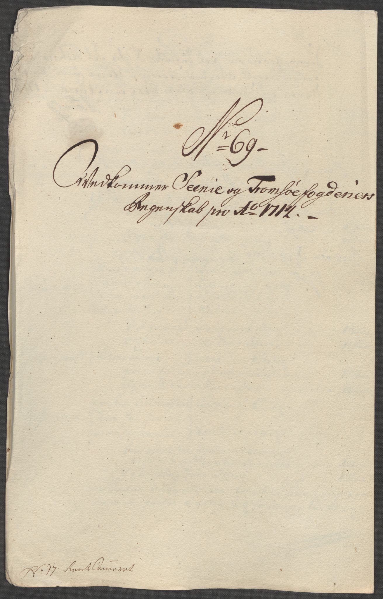 Rentekammeret inntil 1814, Reviderte regnskaper, Fogderegnskap, RA/EA-4092/R68/L4760: Fogderegnskap Senja og Troms, 1714, s. 325