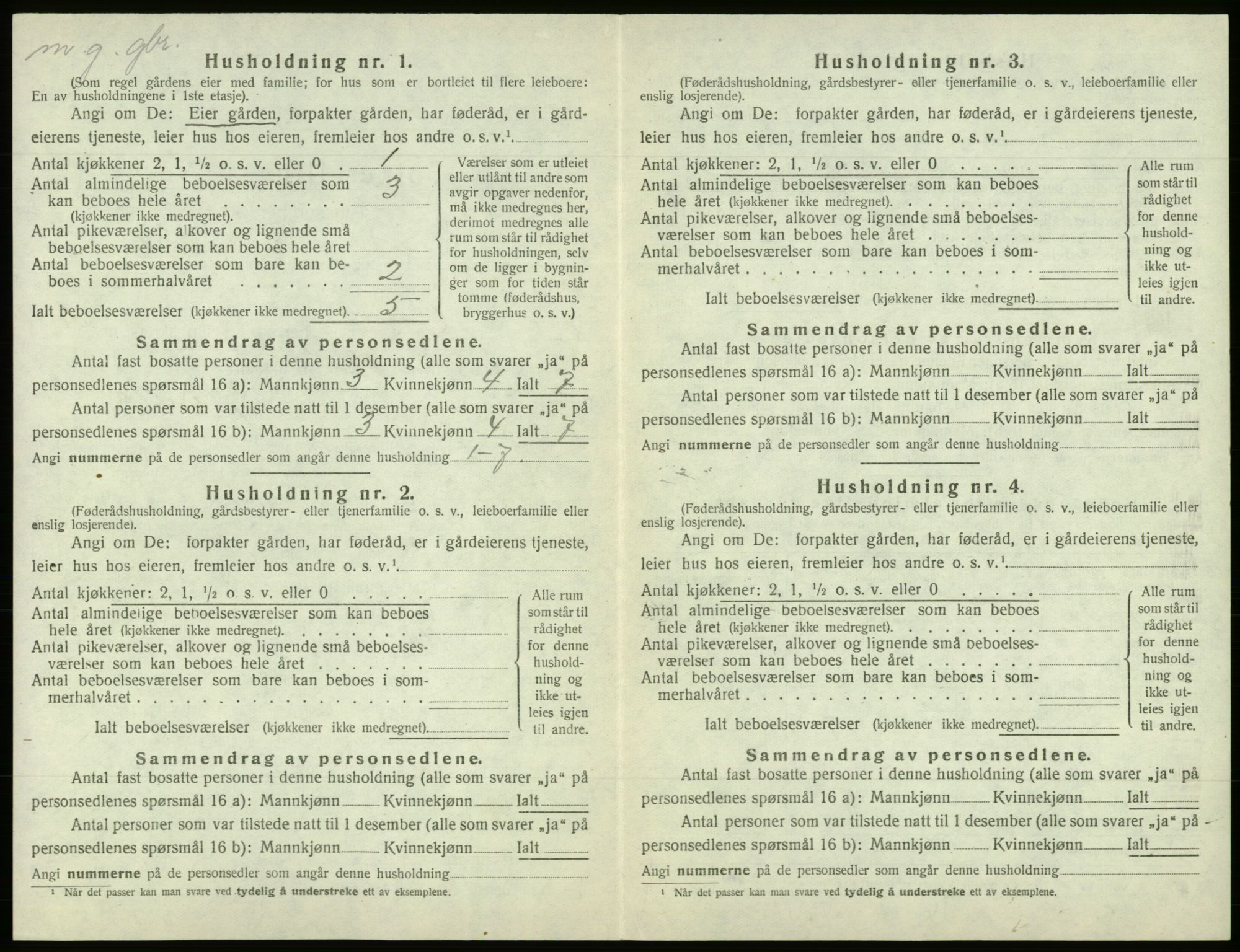 SAB, Folketelling 1920 for 1243 Os herred, 1920, s. 1148