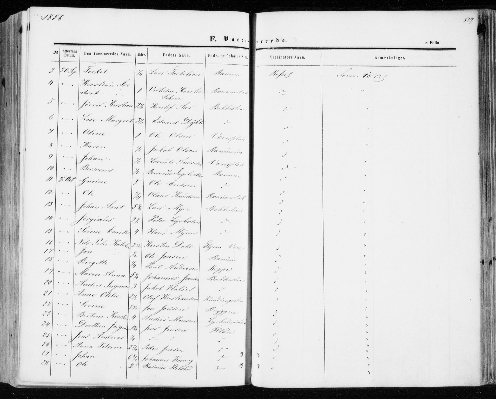 Ministerialprotokoller, klokkerbøker og fødselsregistre - Sør-Trøndelag, SAT/A-1456/606/L0292: Ministerialbok nr. 606A07, 1856-1865, s. 519
