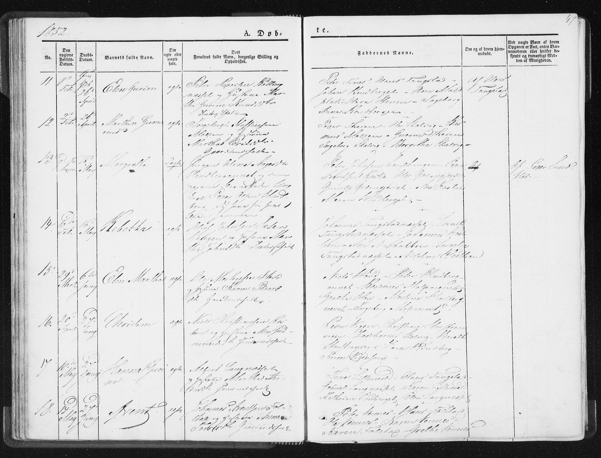 Ministerialprotokoller, klokkerbøker og fødselsregistre - Nord-Trøndelag, SAT/A-1458/744/L0418: Ministerialbok nr. 744A02, 1843-1866, s. 47