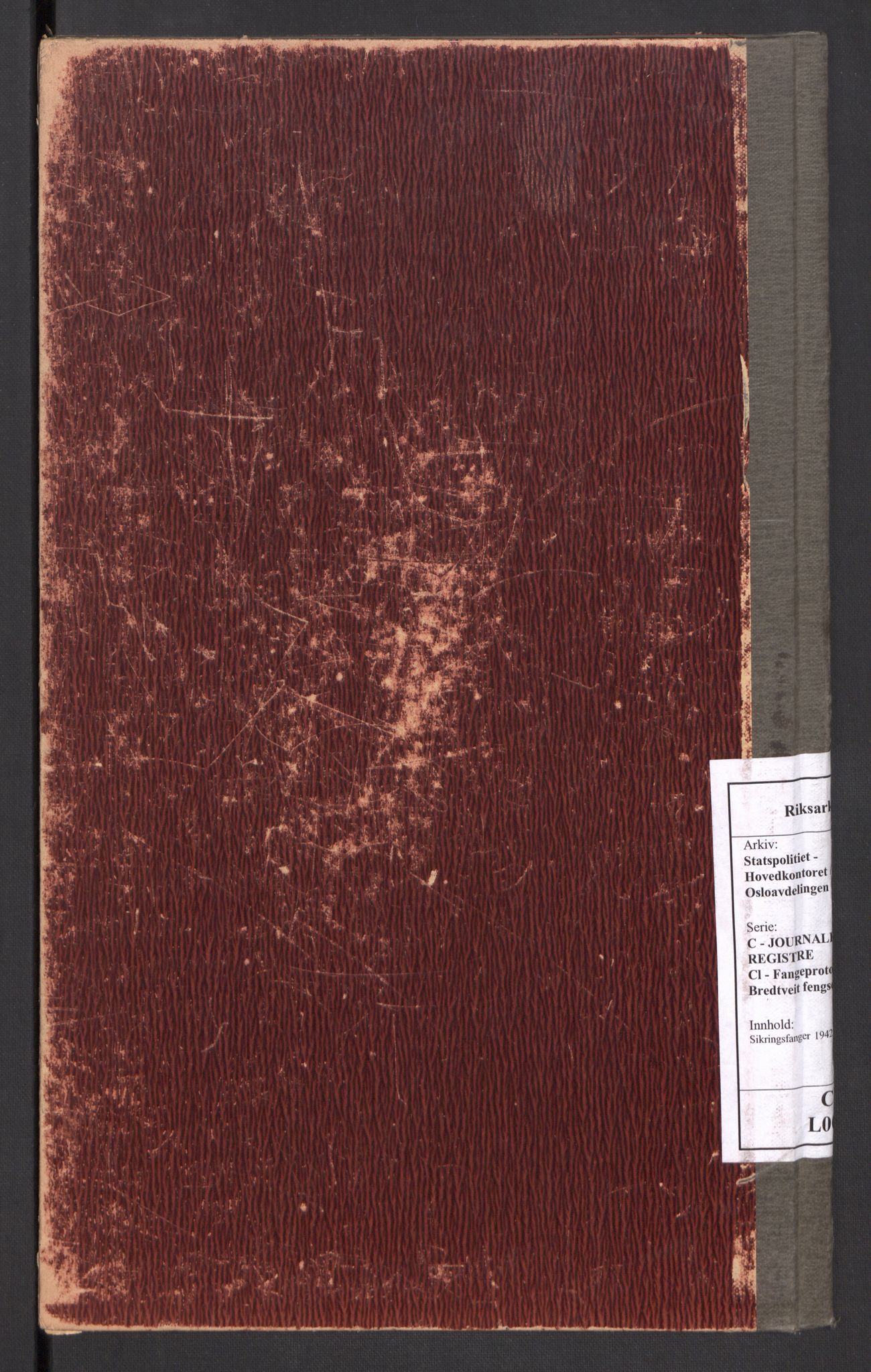 Statspolitiet - Hovedkontoret / Osloavdelingen, AV/RA-S-1329/C/Cl/L0011: Sikringsfanger, 1942