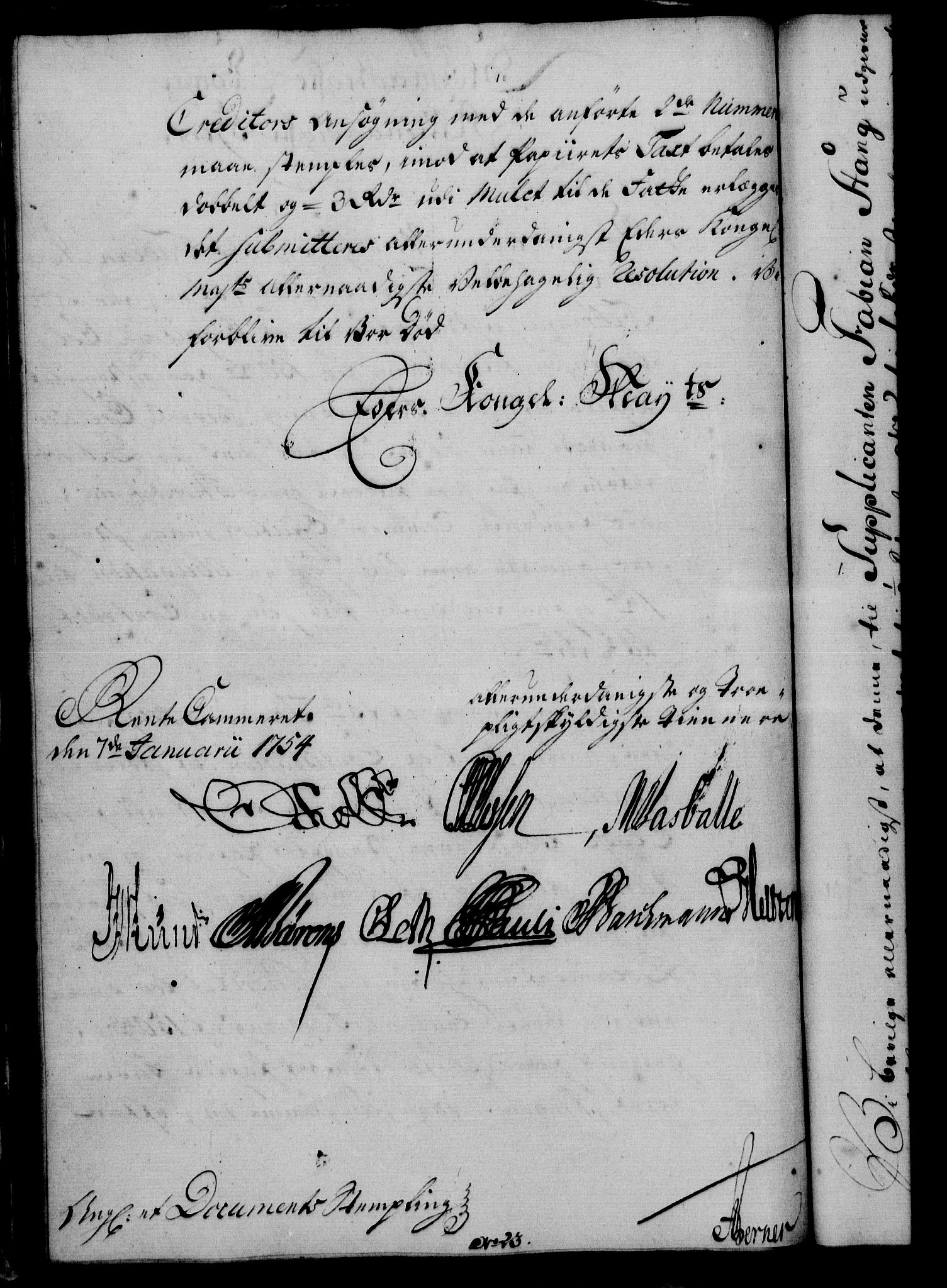 Rentekammeret, Kammerkanselliet, AV/RA-EA-3111/G/Gf/Gfa/L0036: Norsk relasjons- og resolusjonsprotokoll (merket RK 52.36), 1754, s. 66