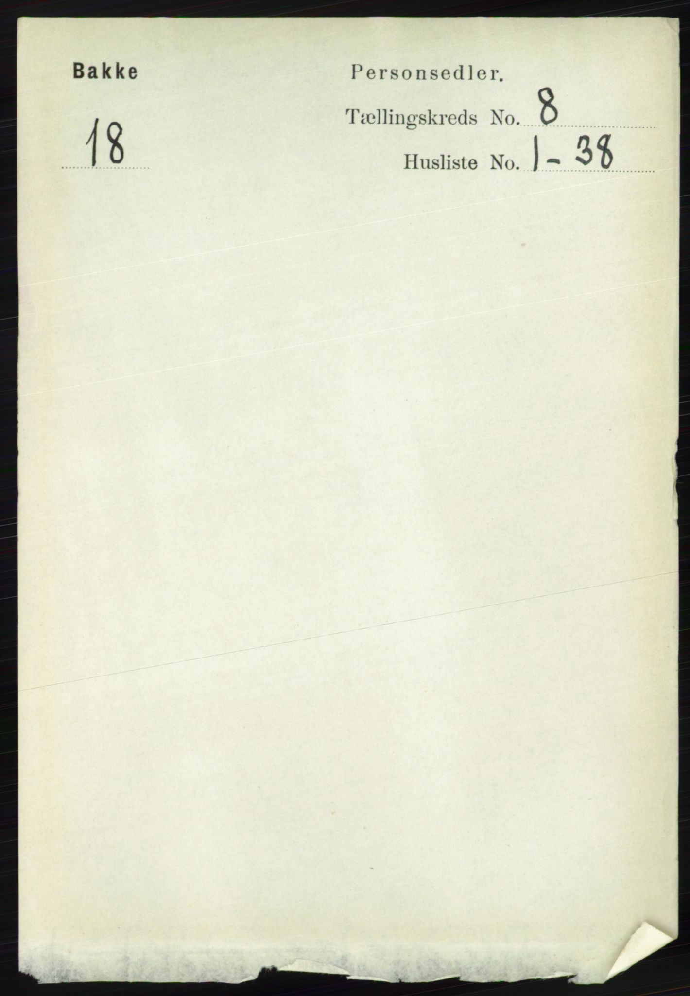 RA, Folketelling 1891 for 1045 Bakke herred, 1891, s. 1483