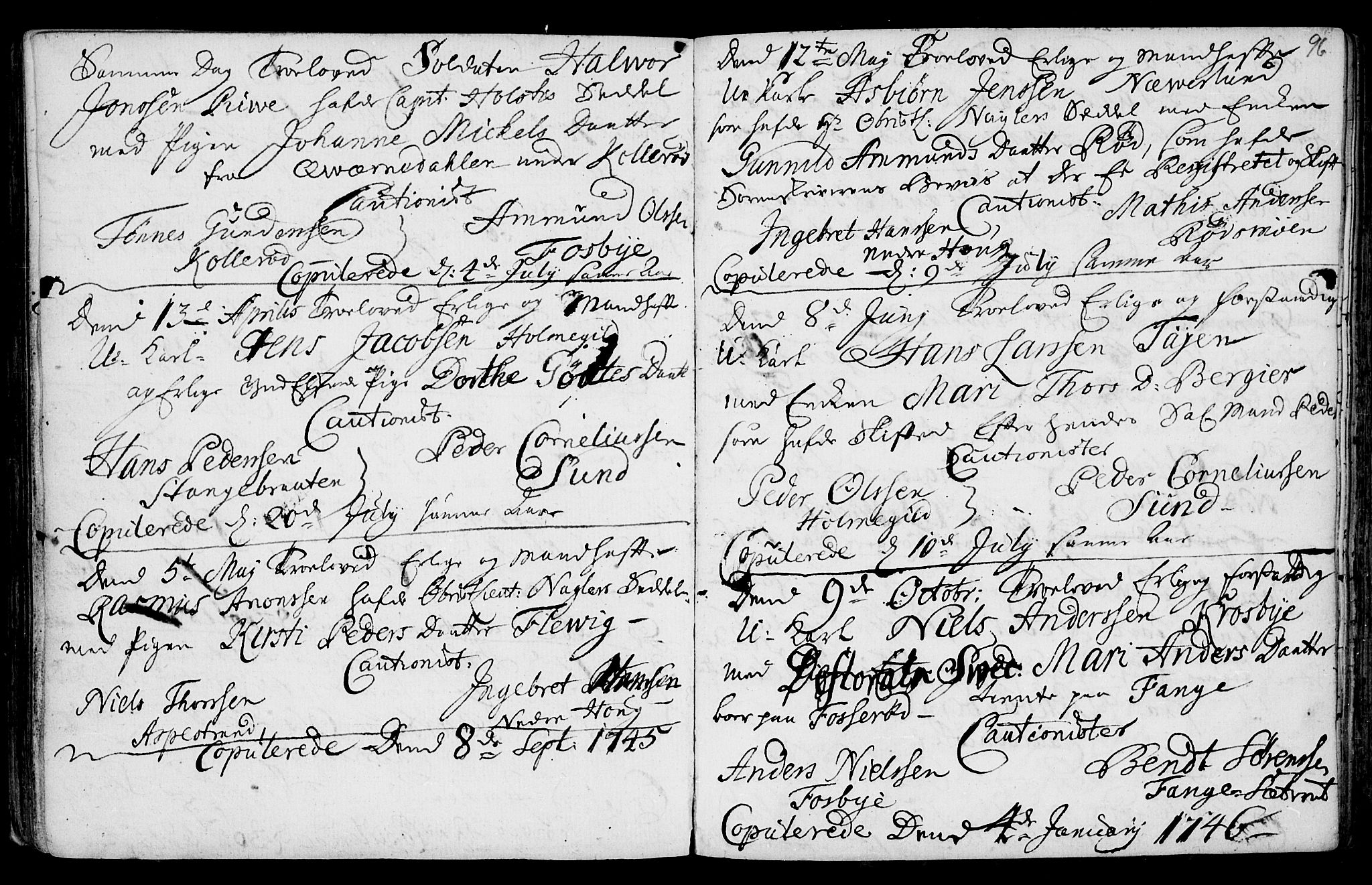 Aremark prestekontor Kirkebøker, SAO/A-10899/F/Fa/L0003: Ministerialbok nr. I 3, 1745-1795, s. 96