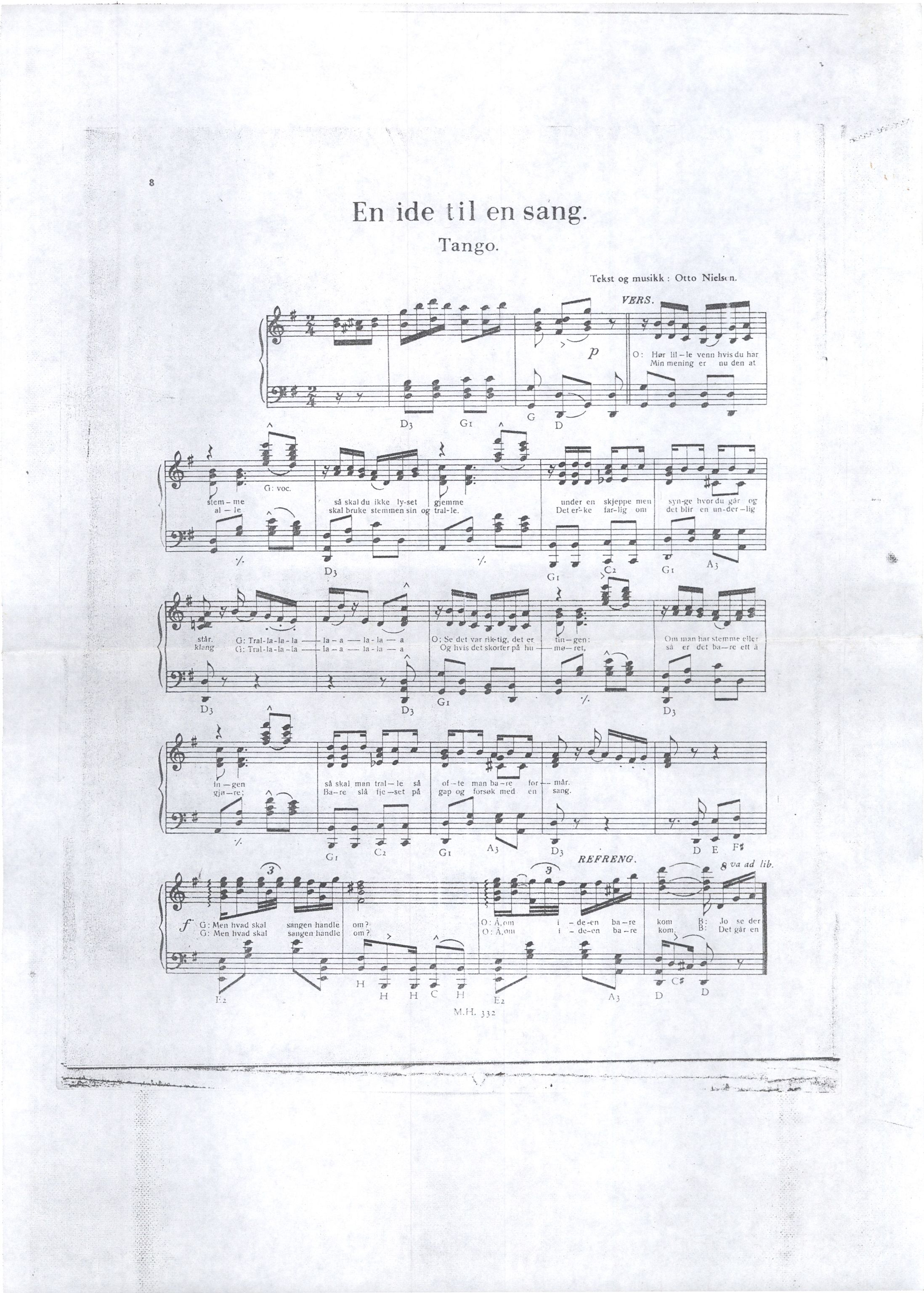 Otto Nielsen, TRKO/PA-1176/F/L0016/0054: Noter / En ide til en sang, 1936