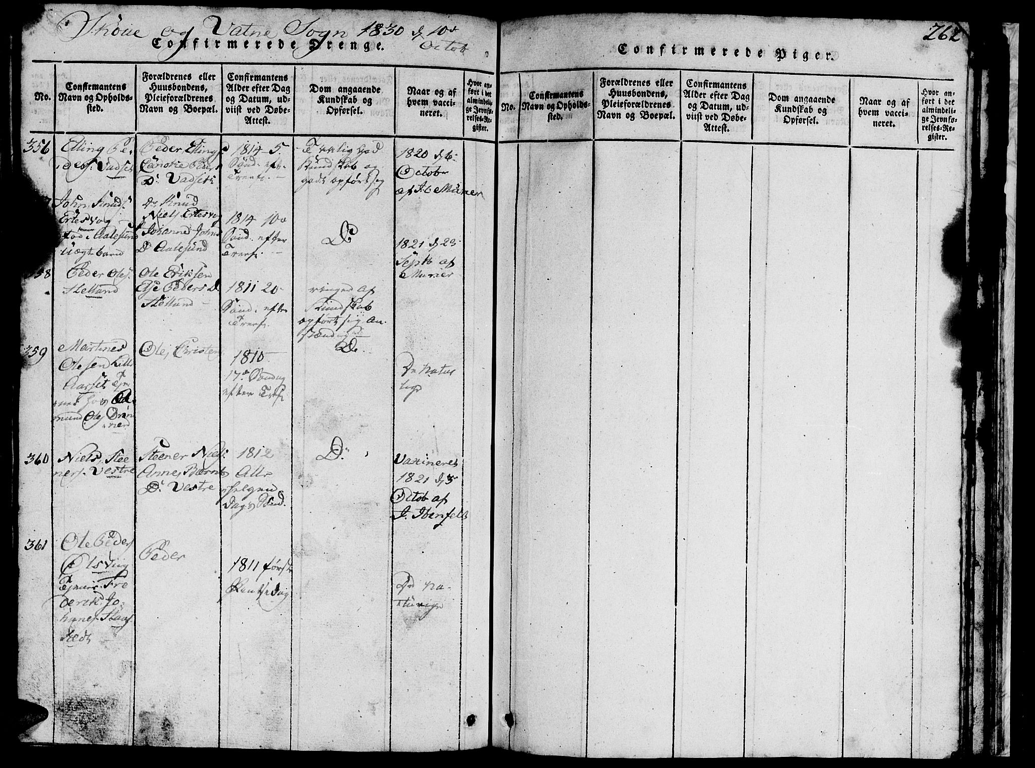 Ministerialprotokoller, klokkerbøker og fødselsregistre - Møre og Romsdal, AV/SAT-A-1454/524/L0360: Klokkerbok nr. 524C01, 1816-1830, s. 260