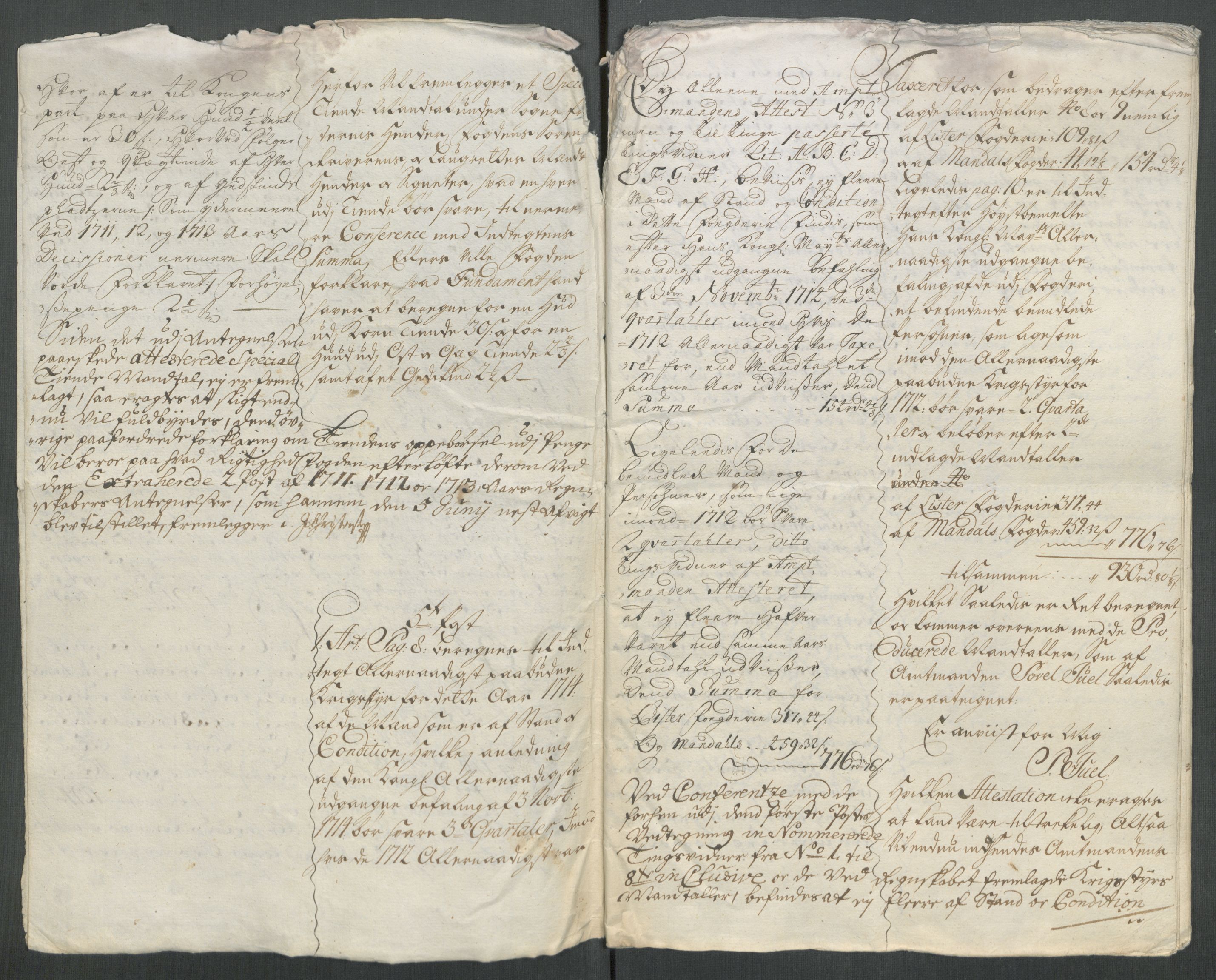 Rentekammeret inntil 1814, Reviderte regnskaper, Fogderegnskap, AV/RA-EA-4092/R43/L2558: Fogderegnskap Lista og Mandal, 1714, s. 231