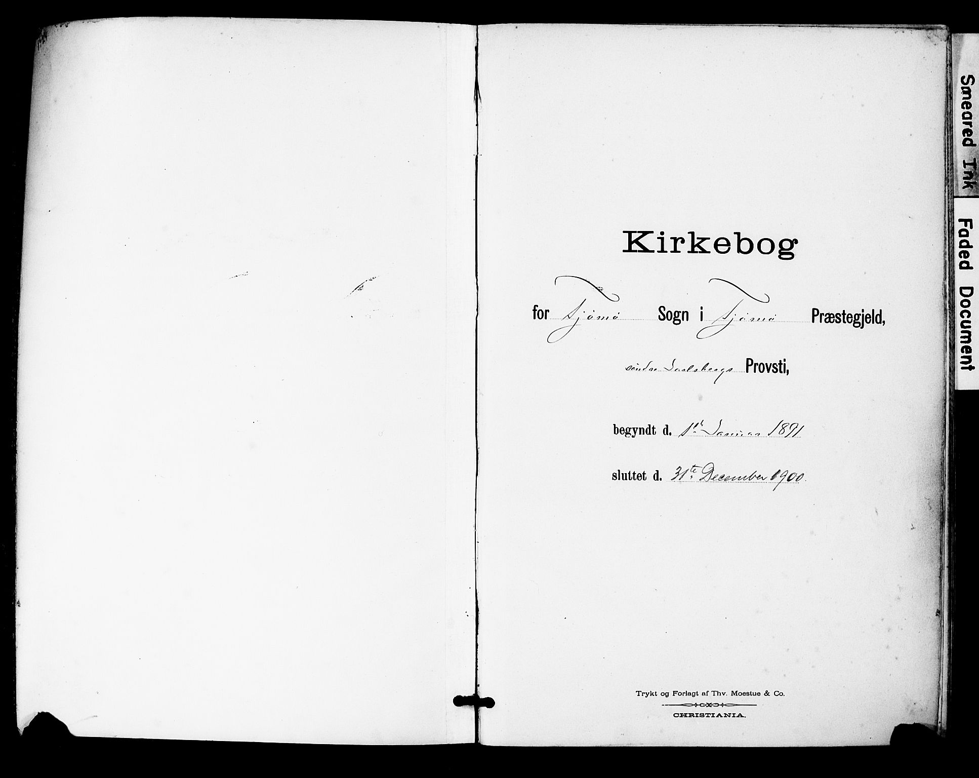 Tjøme kirkebøker, AV/SAKO-A-328/F/Fa/L0004: Ministerialbok nr. I 4, 1891-1900