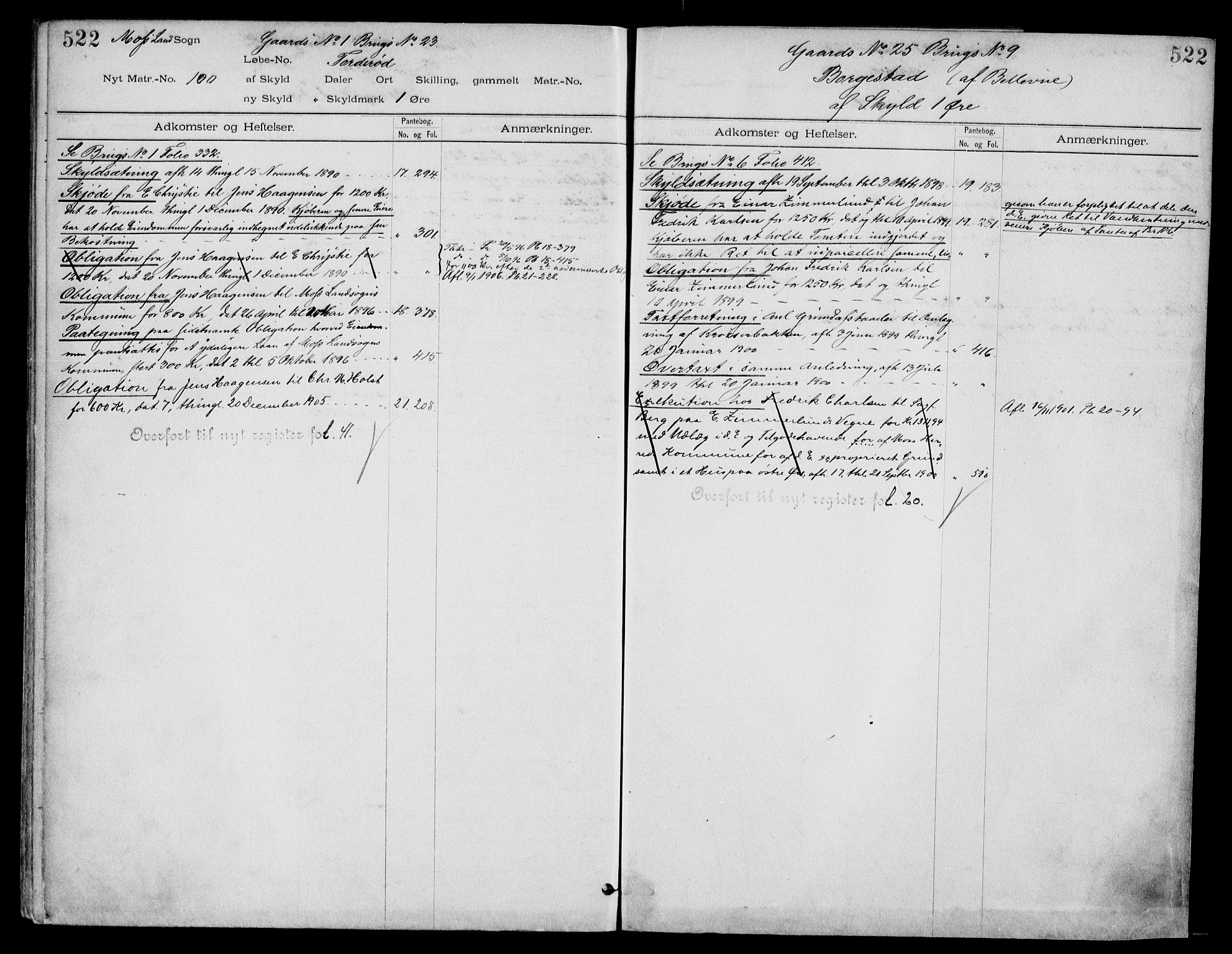 Moss sorenskriveri, SAO/A-10168: Panteregister nr. IV 3b, 1769-1926, s. 522