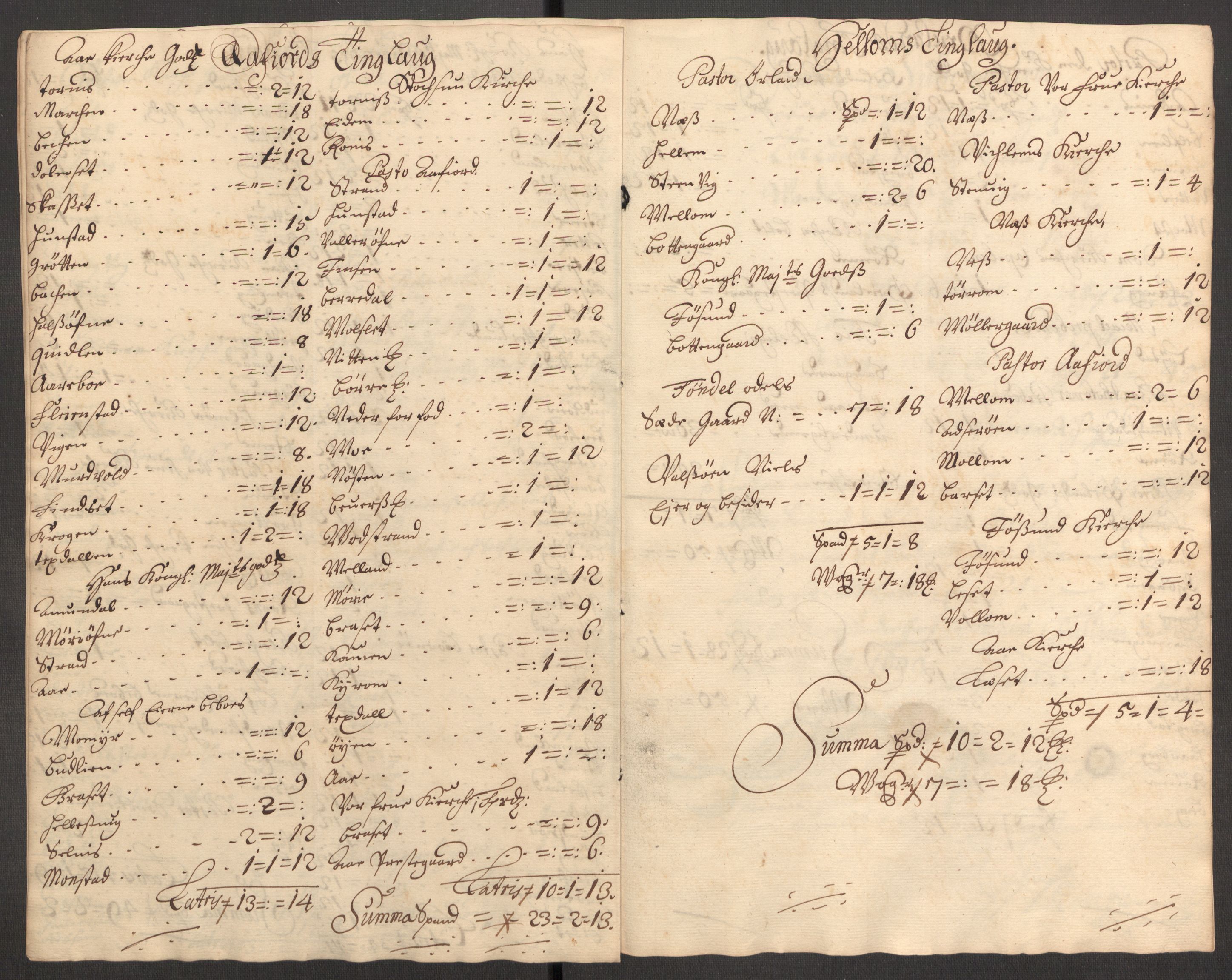 Rentekammeret inntil 1814, Reviderte regnskaper, Fogderegnskap, RA/EA-4092/R57/L3853: Fogderegnskap Fosen, 1698-1699, s. 373