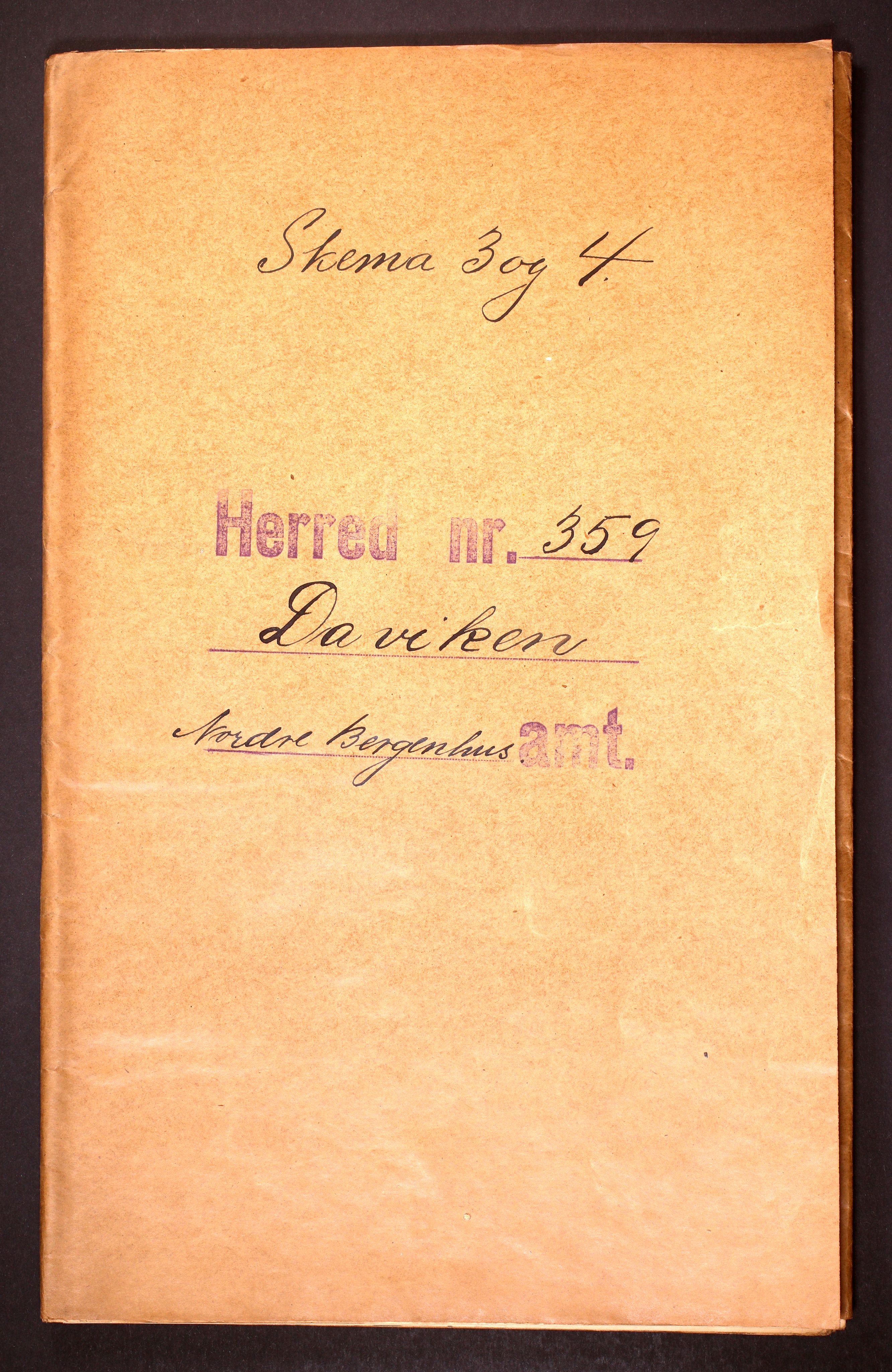 RA, Folketelling 1910 for 1442 Davik herred, 1910, s. 1