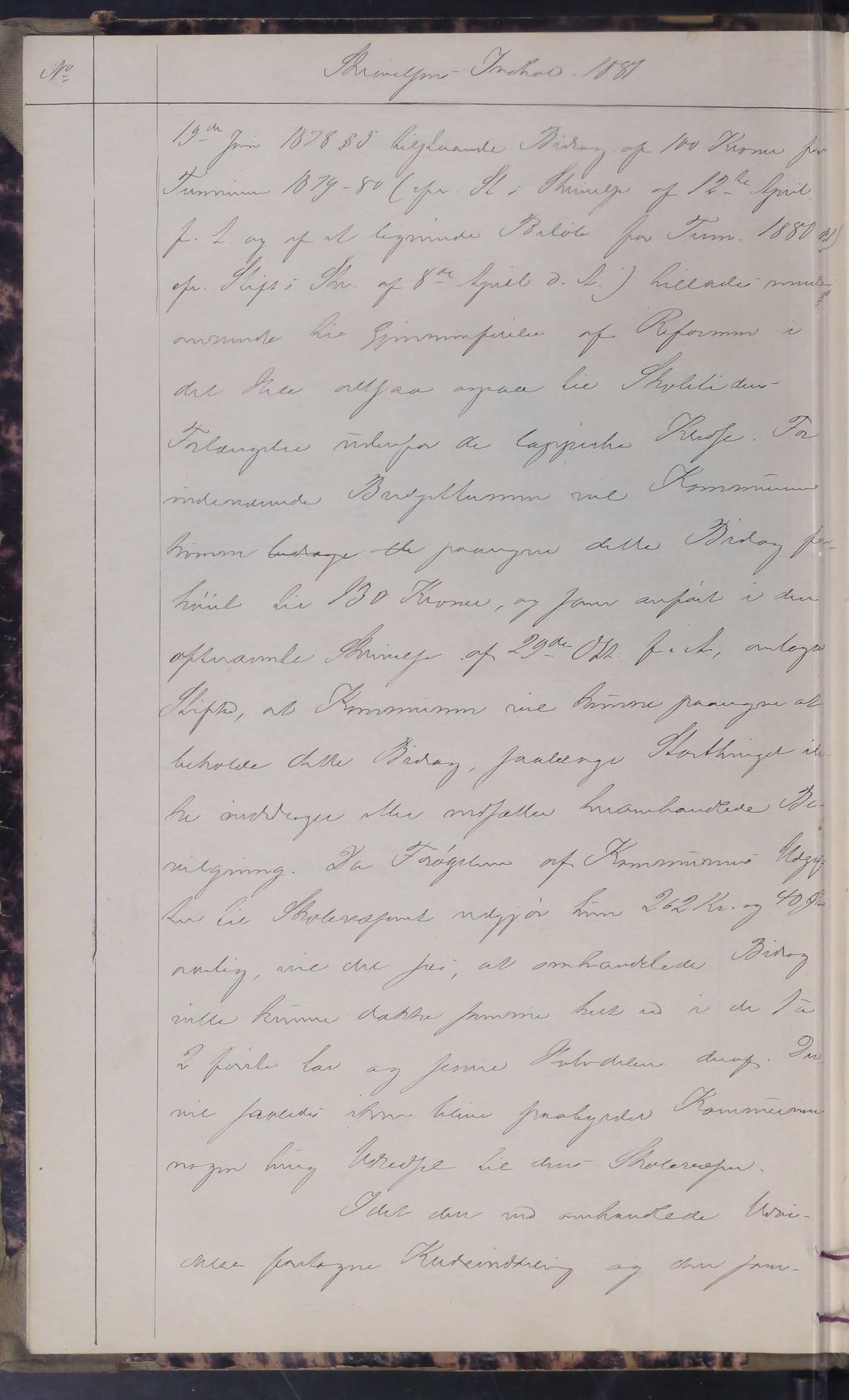 Tysfjord kommune. Skolestyret, AIN/K-18500.510/220/L0001: Brevjournal for Tysfjord Skolestyre, 1881-1890