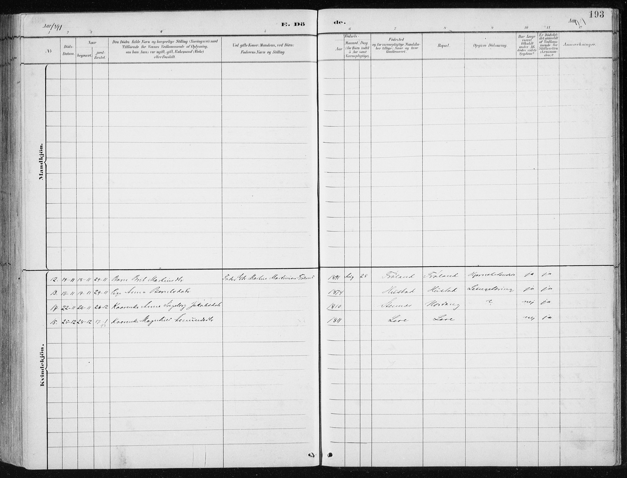 Ministerialprotokoller, klokkerbøker og fødselsregistre - Møre og Romsdal, AV/SAT-A-1454/515/L0215: Klokkerbok nr. 515C02, 1884-1906, s. 193