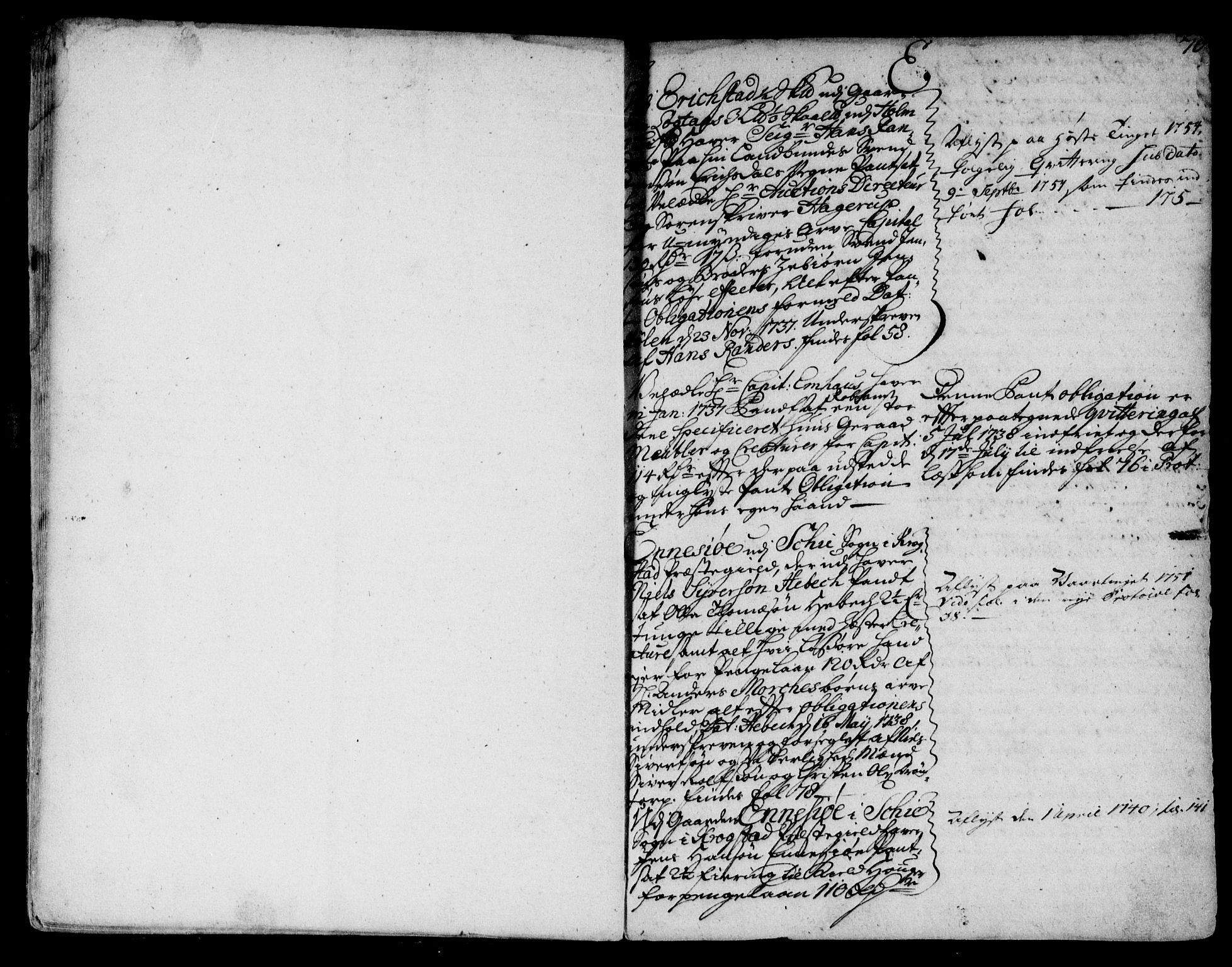 Follo sorenskriveri, SAO/A-10274/G/Gb/Gba/L0001: Panteregister nr. I 1, 1737-1749, s. 70