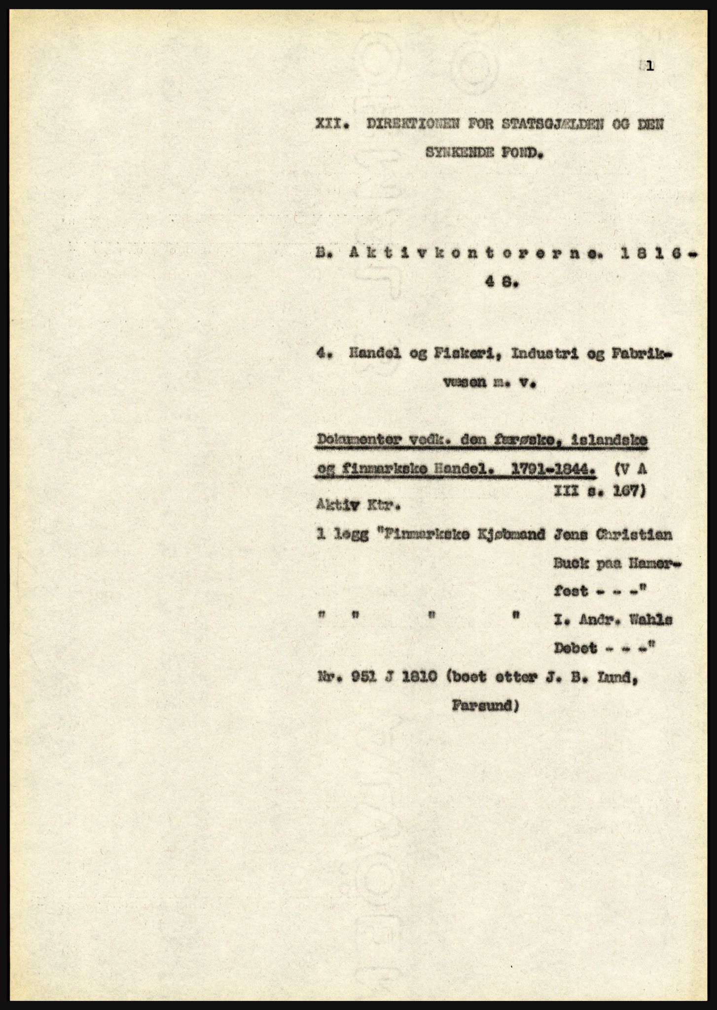 Riksarkivet, Seksjon for eldre arkiv og spesialsamlinger, AV/RA-EA-6797/H/Ha, 1953, s. 1