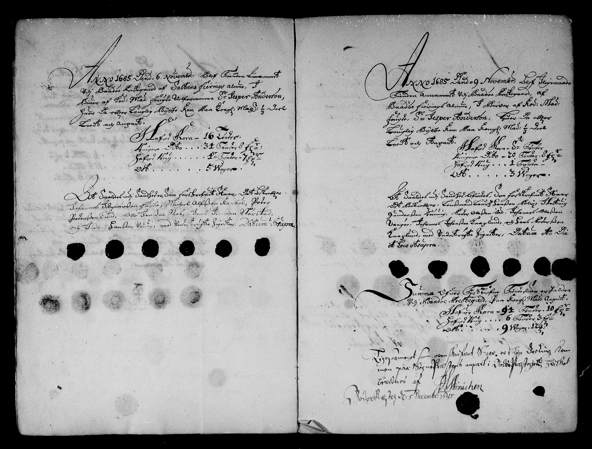 Rentekammeret inntil 1814, Reviderte regnskaper, Stiftamtstueregnskaper, Trondheim stiftamt og Nordland amt, AV/RA-EA-6044/R/Rg/L0082: Trondheim stiftamt og Nordland amt, 1685