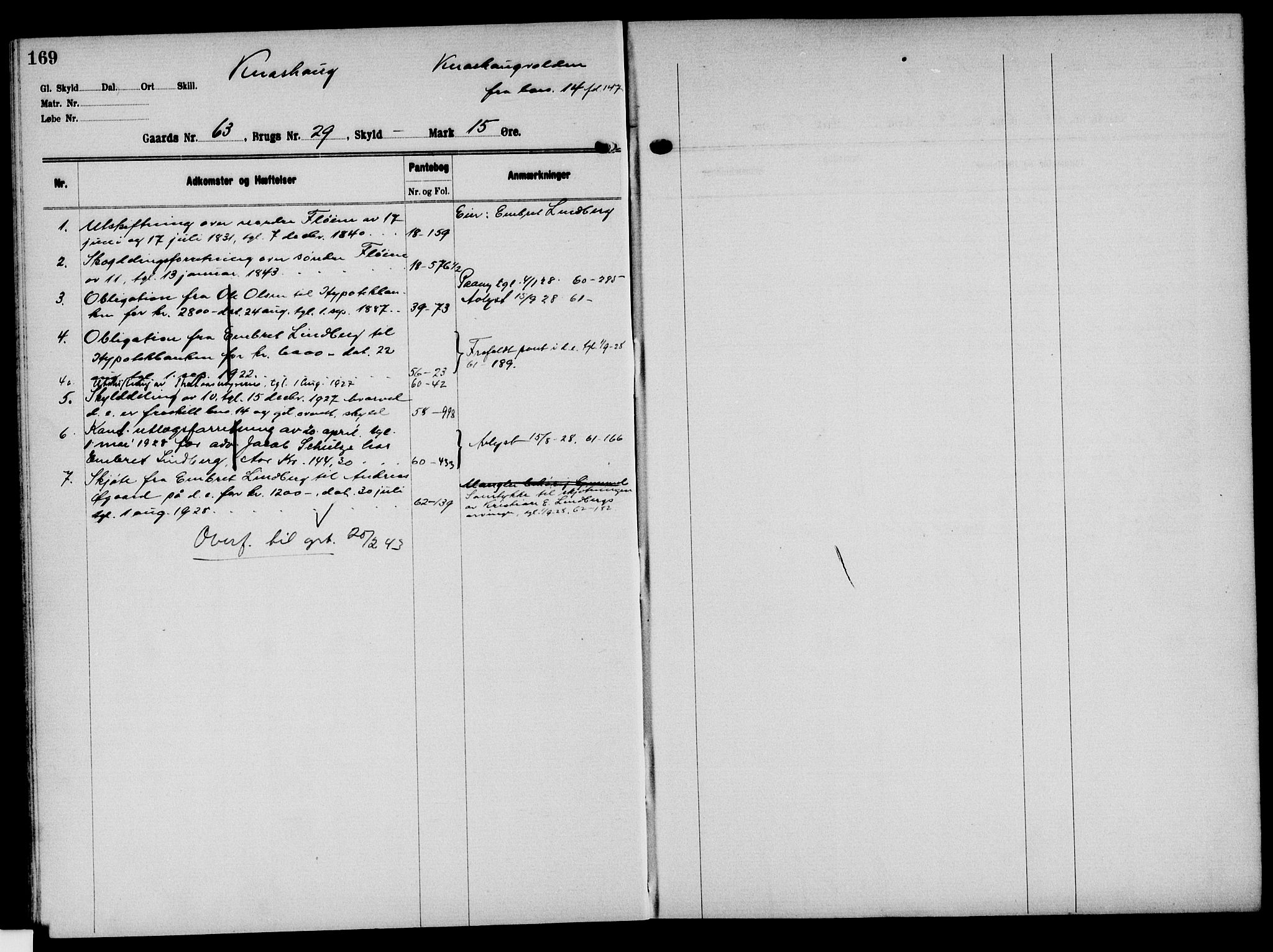 Solør tingrett, AV/SAH-TING-008/H/Ha/Hak/L0005: Panteregister nr. V, 1900-1935, s. 169