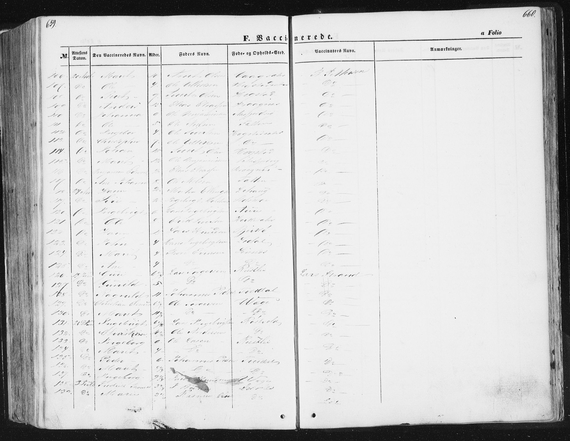 Ministerialprotokoller, klokkerbøker og fødselsregistre - Sør-Trøndelag, AV/SAT-A-1456/630/L0494: Ministerialbok nr. 630A07, 1852-1868, s. 659-660