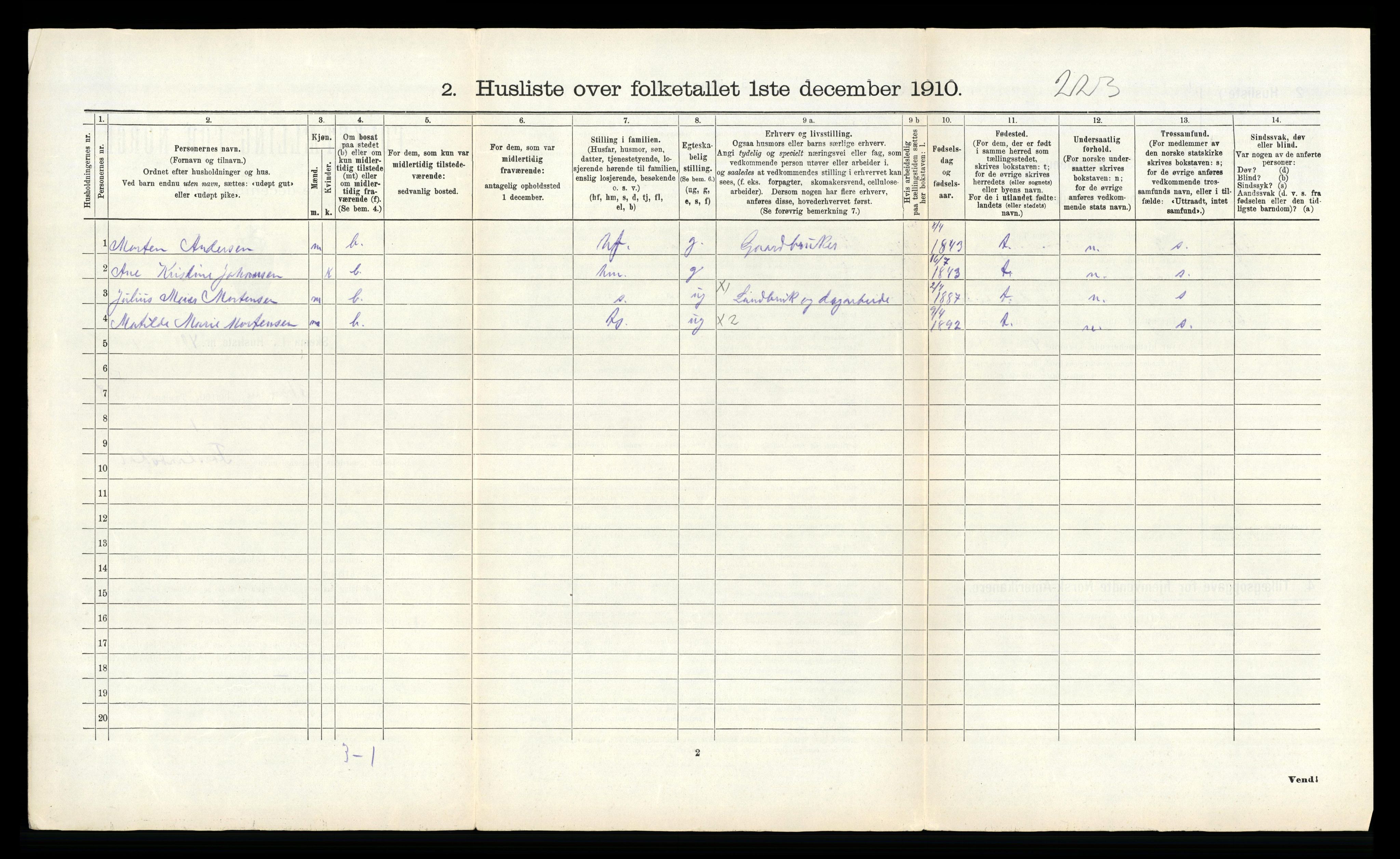 RA, Folketelling 1910 for 1821 Stamnes herred, 1910, s. 865