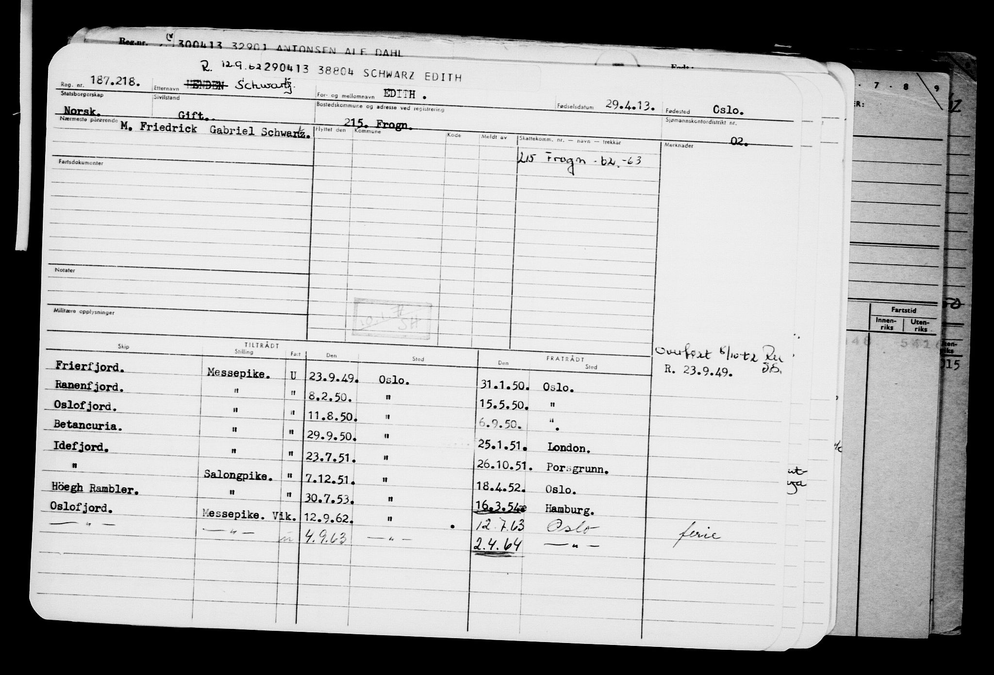 Direktoratet for sjømenn, AV/RA-S-3545/G/Gb/L0112: Hovedkort, 1913, s. 343