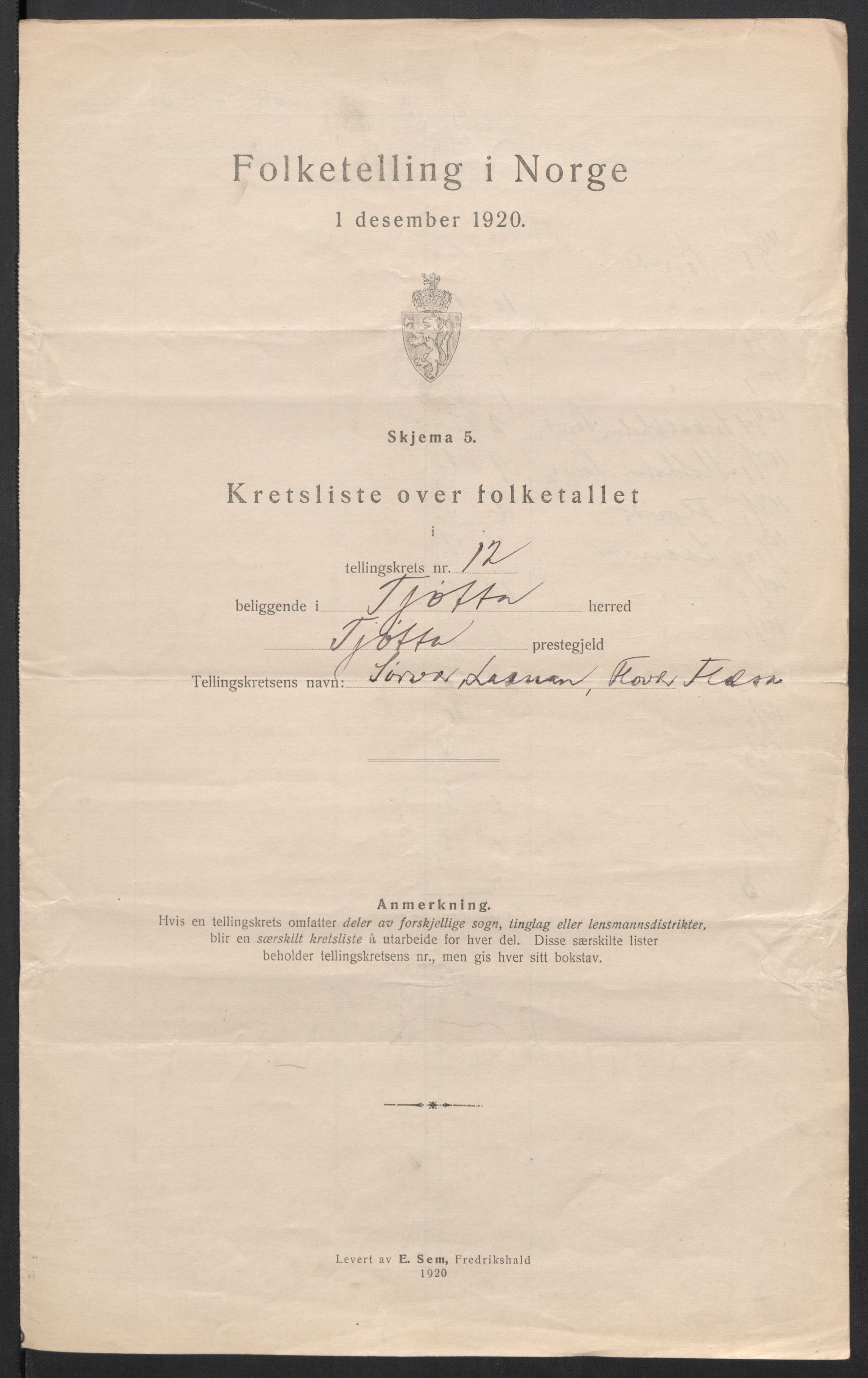 SAT, Folketelling 1920 for 1817 Tjøtta herred, 1920, s. 44