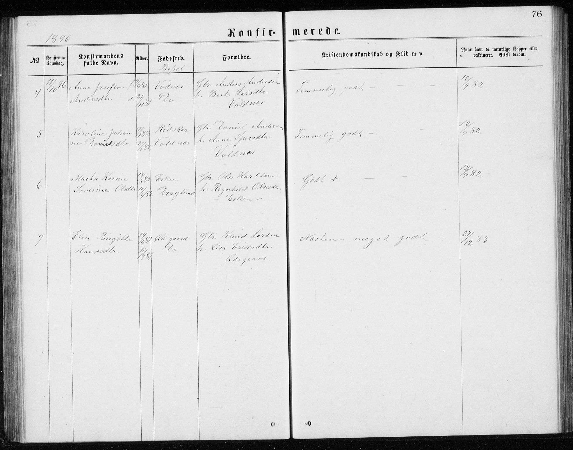 Ministerialprotokoller, klokkerbøker og fødselsregistre - Møre og Romsdal, AV/SAT-A-1454/508/L0097: Klokkerbok nr. 508C01, 1873-1897, s. 76