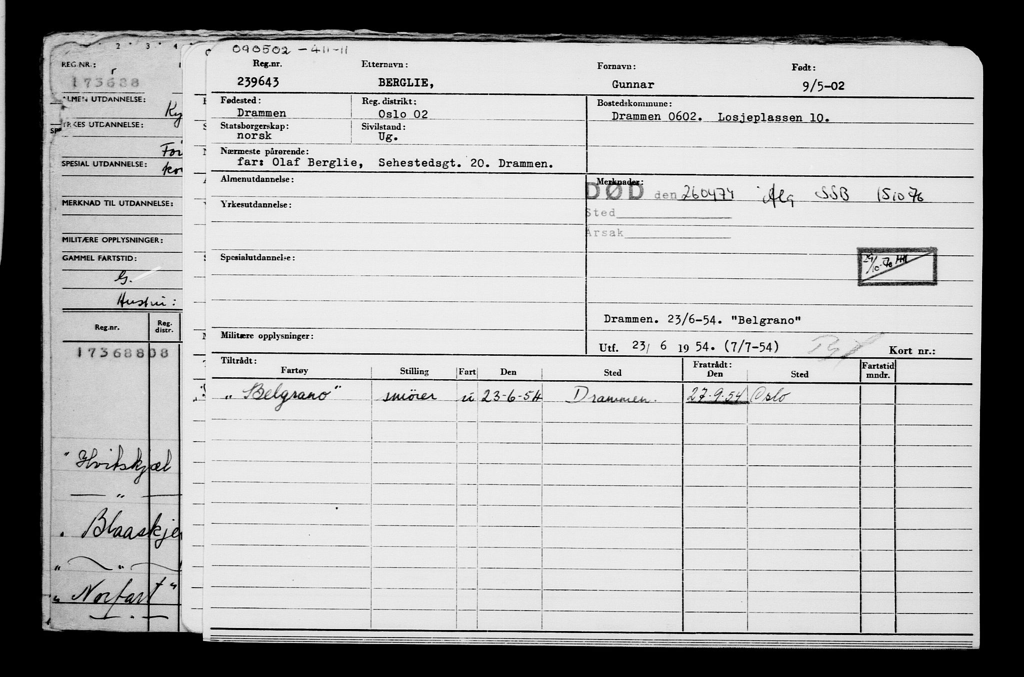 Direktoratet for sjømenn, RA/S-3545/G/Gb/L0044: Hovedkort, 1902, s. 381