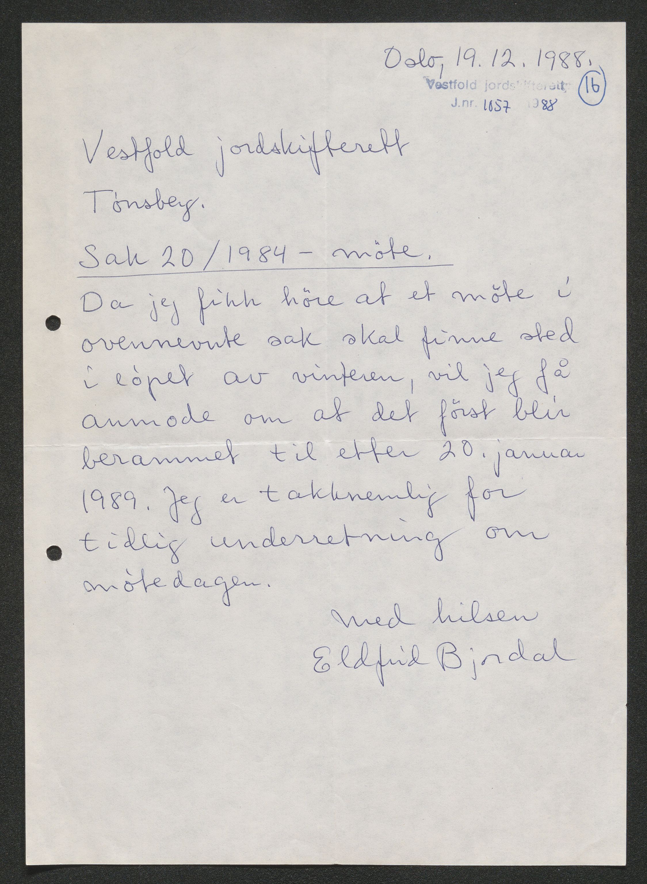 Vestfold jordskifterett, AV/SAKO-A-1152/G/Gb/L0021/0004: Horten, gnr. 72-108 / Gårdsnr. 108: Sak 0700-1984-0020, 1986-1989, s. 153