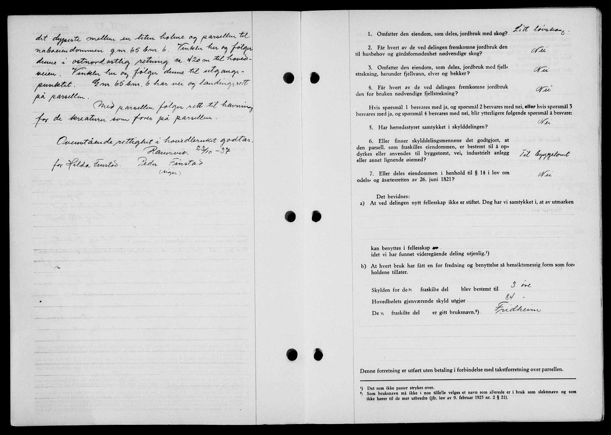 Lofoten sorenskriveri, SAT/A-0017/1/2/2C/L0003a: Pantebok nr. 3a, 1937-1938, Dagboknr: 2438/1937