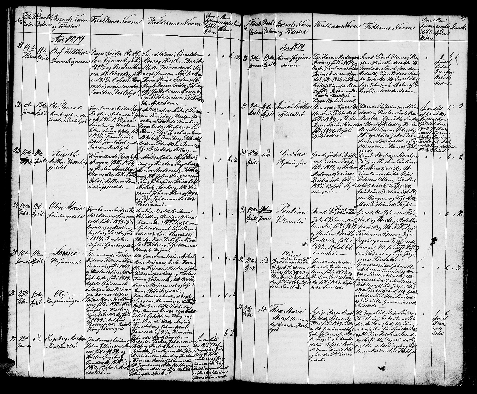 Ministerialprotokoller, klokkerbøker og fødselsregistre - Sør-Trøndelag, SAT/A-1456/616/L0422: Klokkerbok nr. 616C05, 1850-1888, s. 89
