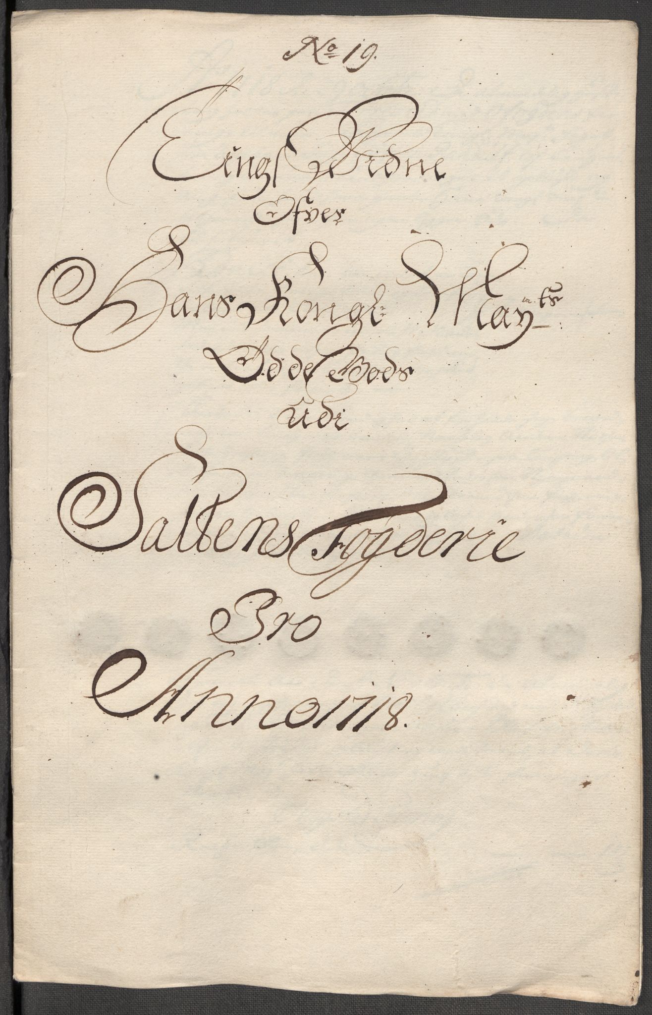 Rentekammeret inntil 1814, Reviderte regnskaper, Fogderegnskap, AV/RA-EA-4092/R66/L4588: Fogderegnskap Salten, 1718, s. 267