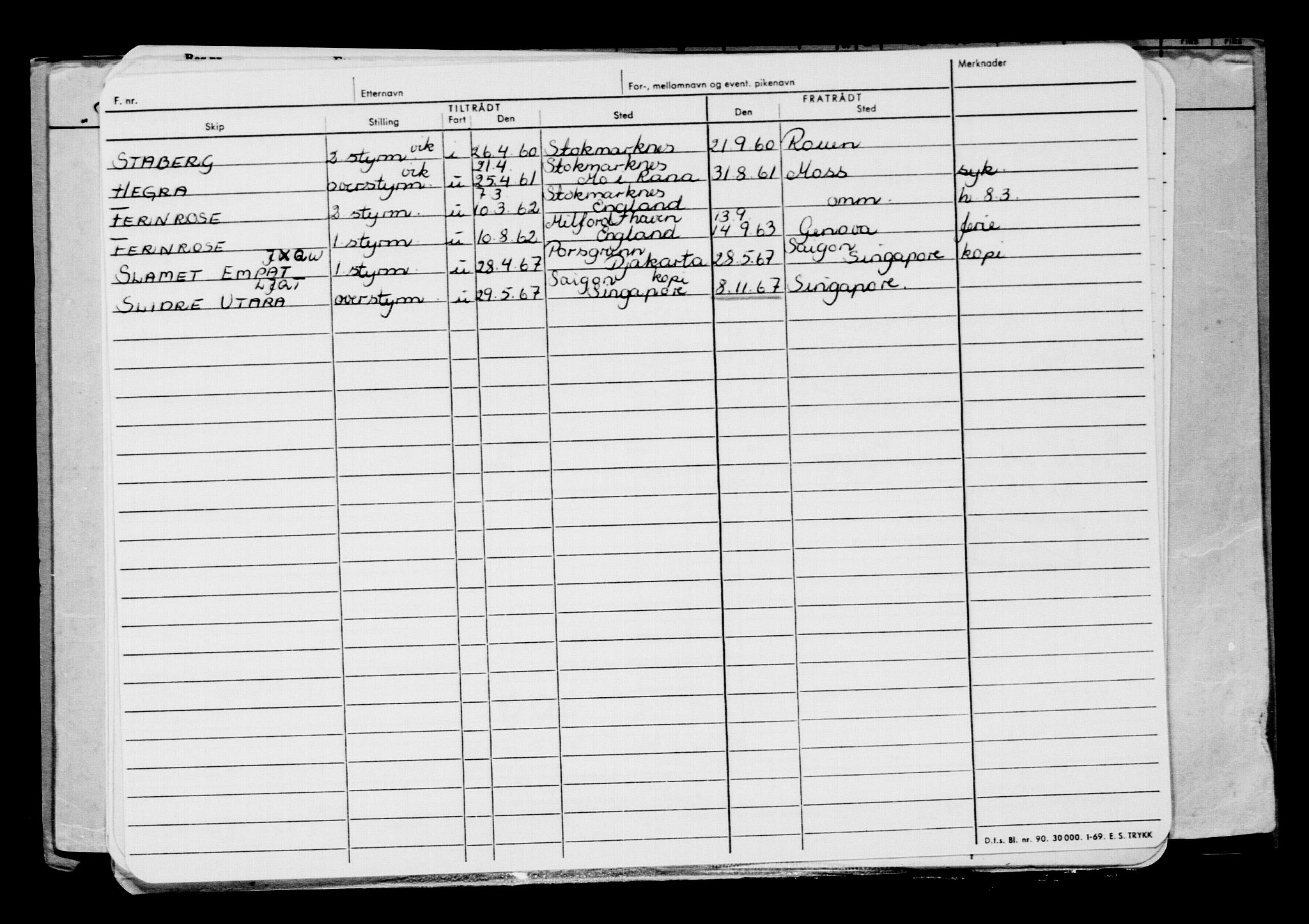 Direktoratet for sjømenn, AV/RA-S-3545/G/Gb/L0148: Hovedkort, 1917, s. 33