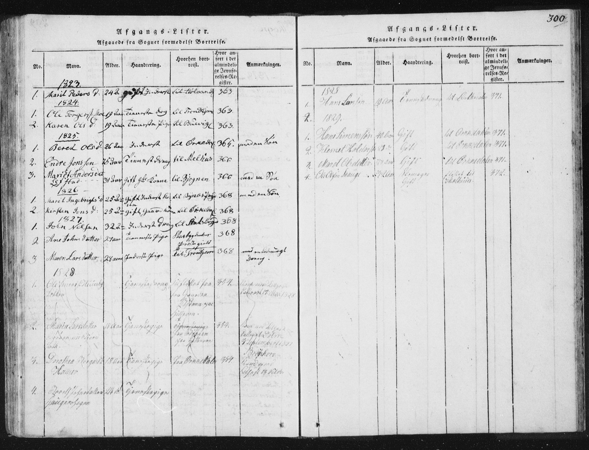 Ministerialprotokoller, klokkerbøker og fødselsregistre - Sør-Trøndelag, SAT/A-1456/665/L0770: Ministerialbok nr. 665A05, 1817-1829, s. 300