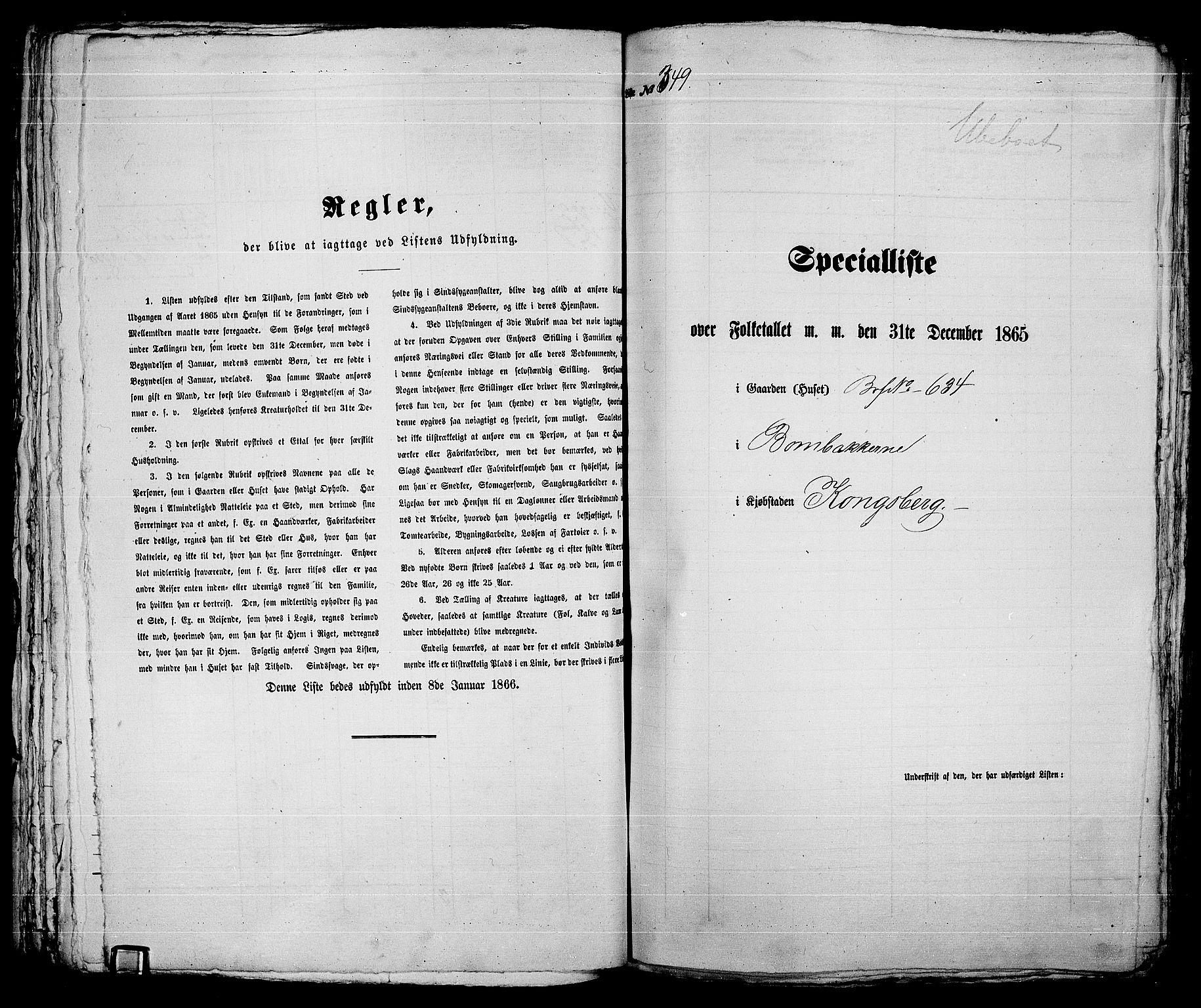 RA, Folketelling 1865 for 0604B Kongsberg prestegjeld, Kongsberg kjøpstad, 1865, s. 717