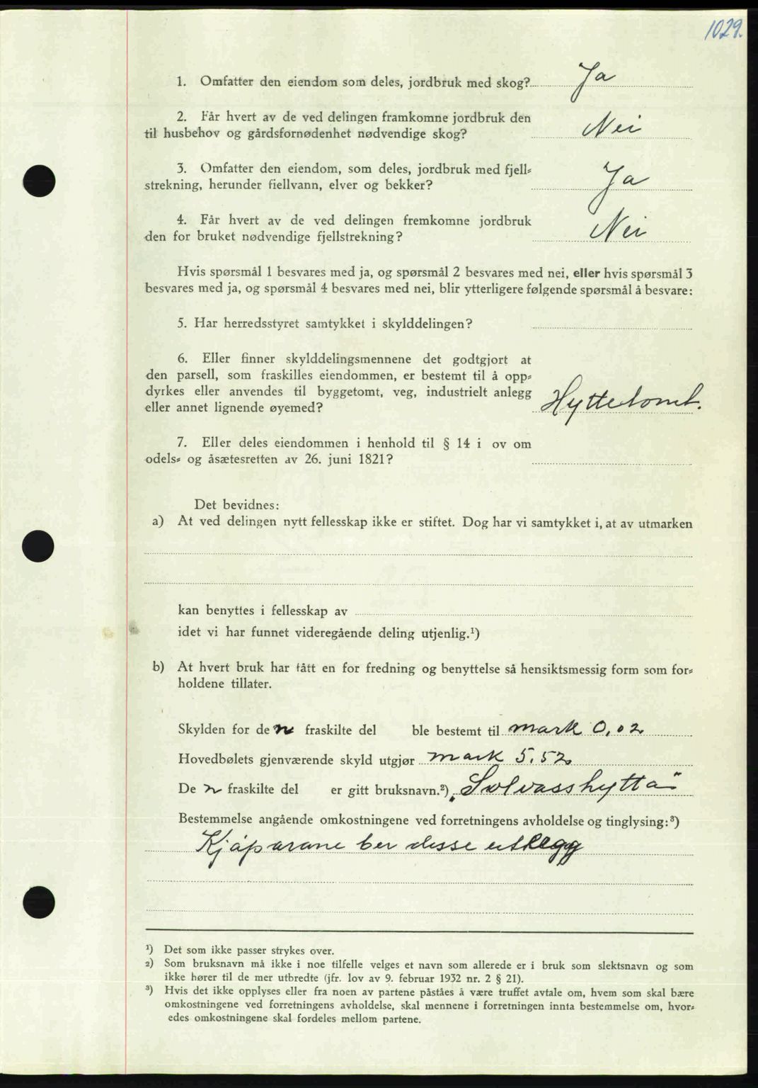 Nordmøre sorenskriveri, AV/SAT-A-4132/1/2/2Ca: Pantebok nr. A105, 1947-1947, Dagboknr: 2036/1947