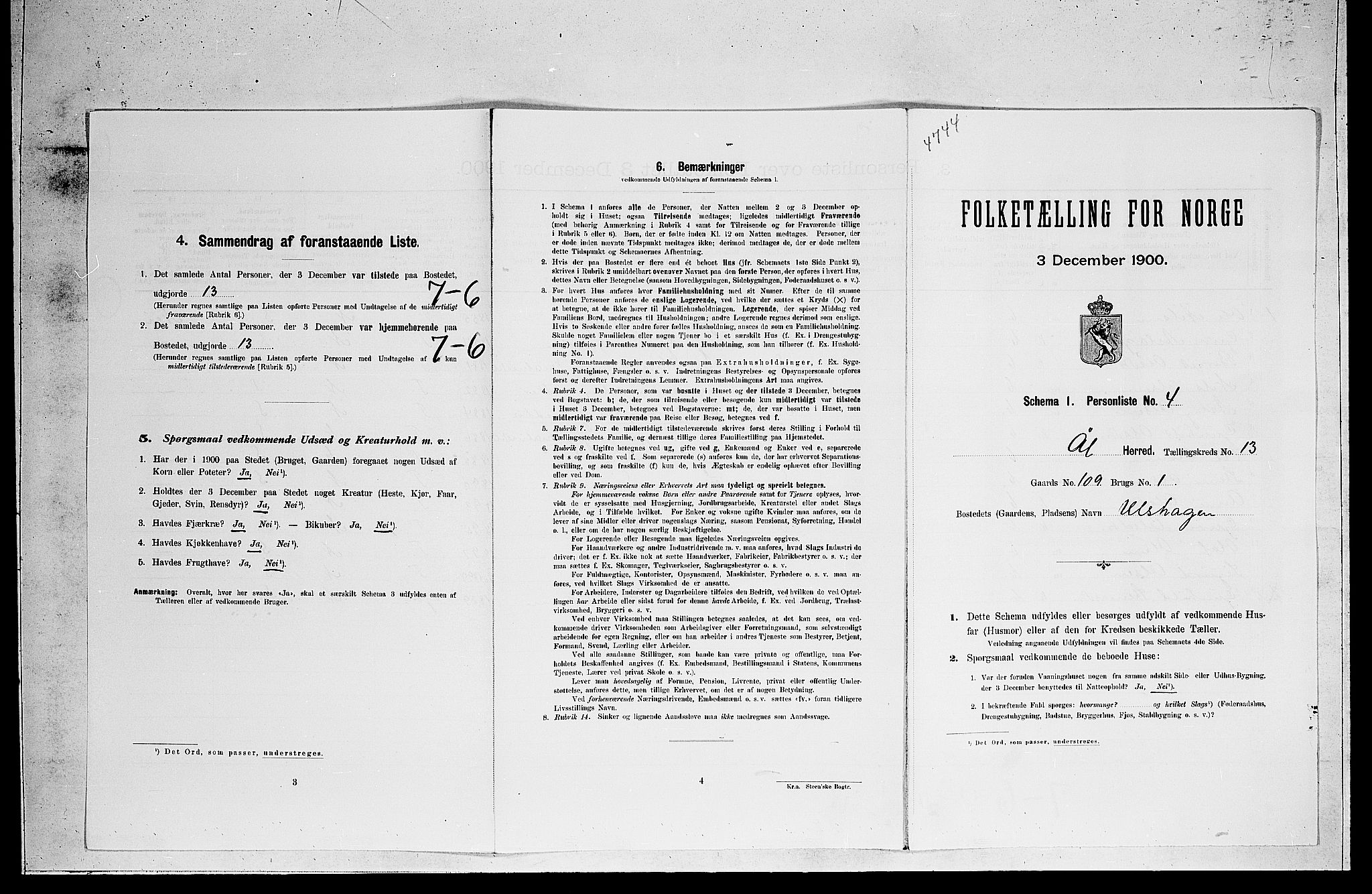 RA, Folketelling 1900 for 0619 Ål herred, 1900, s. 1010