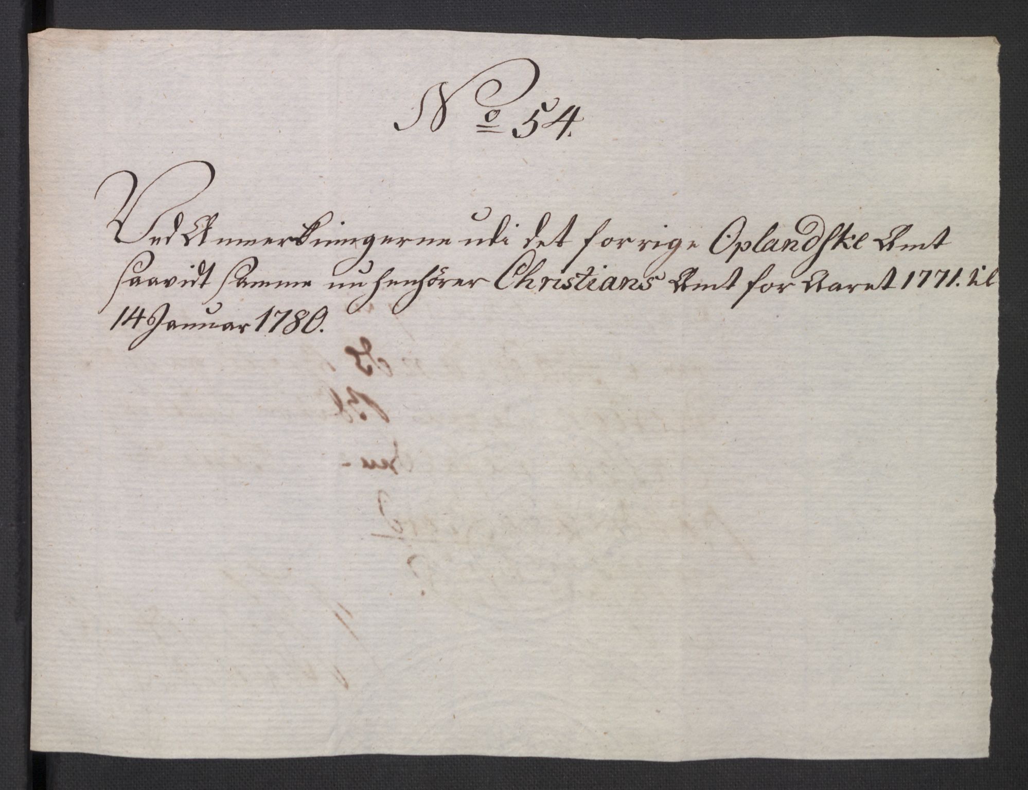 Rentekammeret inntil 1814, Reviderte regnskaper, Mindre regnskaper, AV/RA-EA-4068/Rb/L0014: Opplands amt, 1771-1779, s. 832