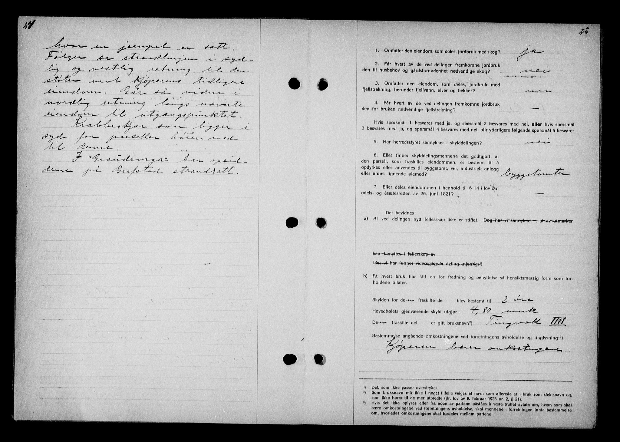 Vestre Nedenes/Sand sorenskriveri, AV/SAK-1221-0010/G/Gb/Gba/L0040: Pantebok nr. 66, 1930-1932, s. 24-25