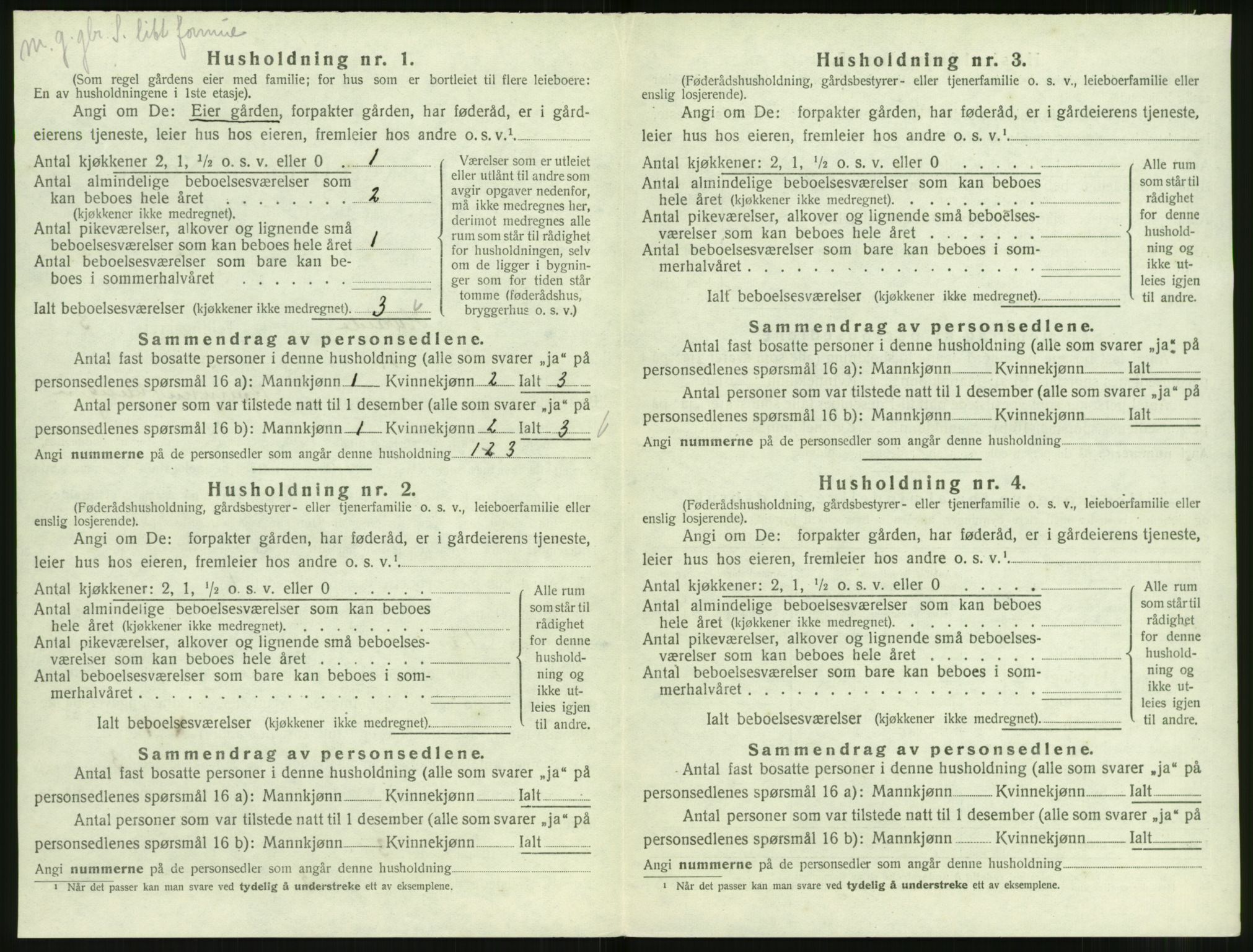 SAT, Folketelling 1920 for 1517 Hareid herred, 1920, s. 168